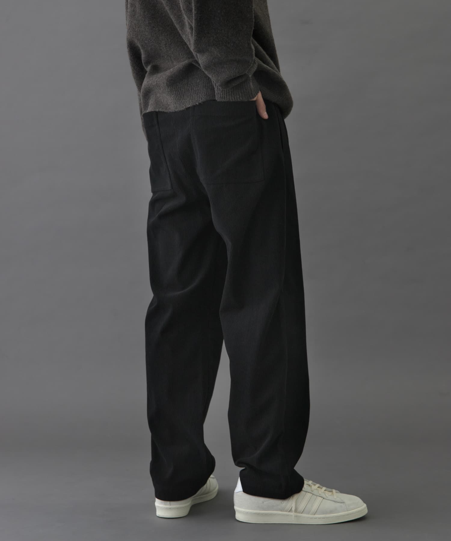 FORK&SPOON　TECコーデュロイパンツ BLACK 4