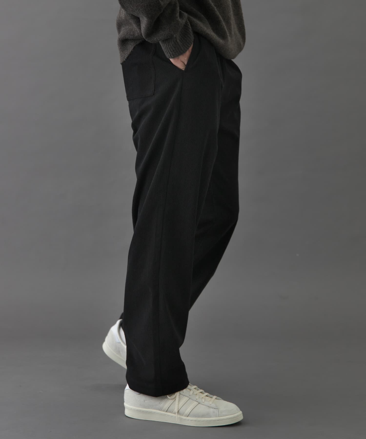 FORK&SPOON　TECコーデュロイパンツ BLACK 4