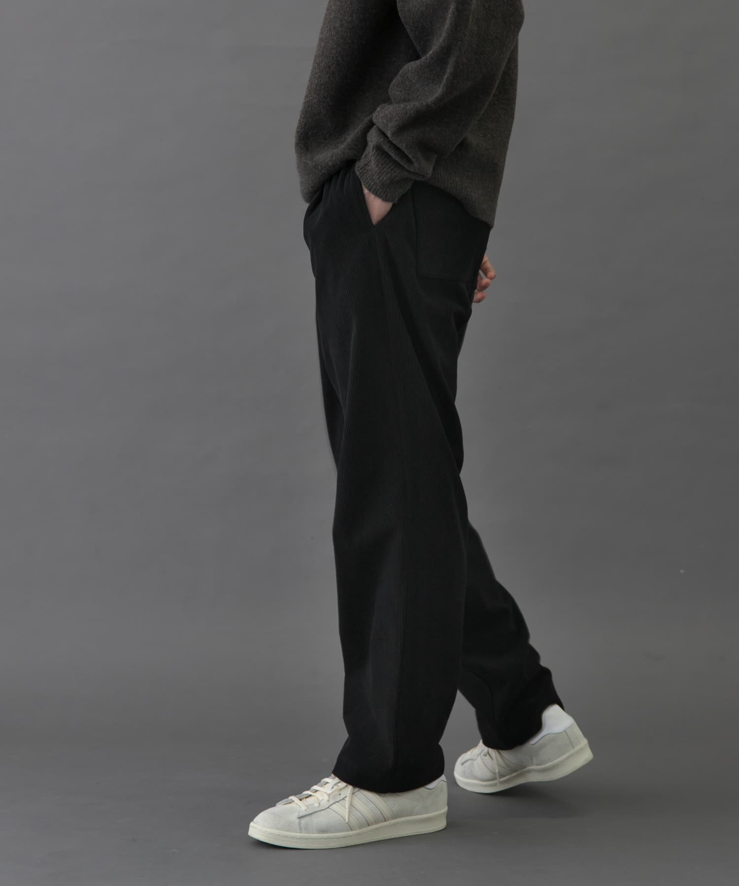 FORK&SPOON　TECコーデュロイパンツ BLACK 4