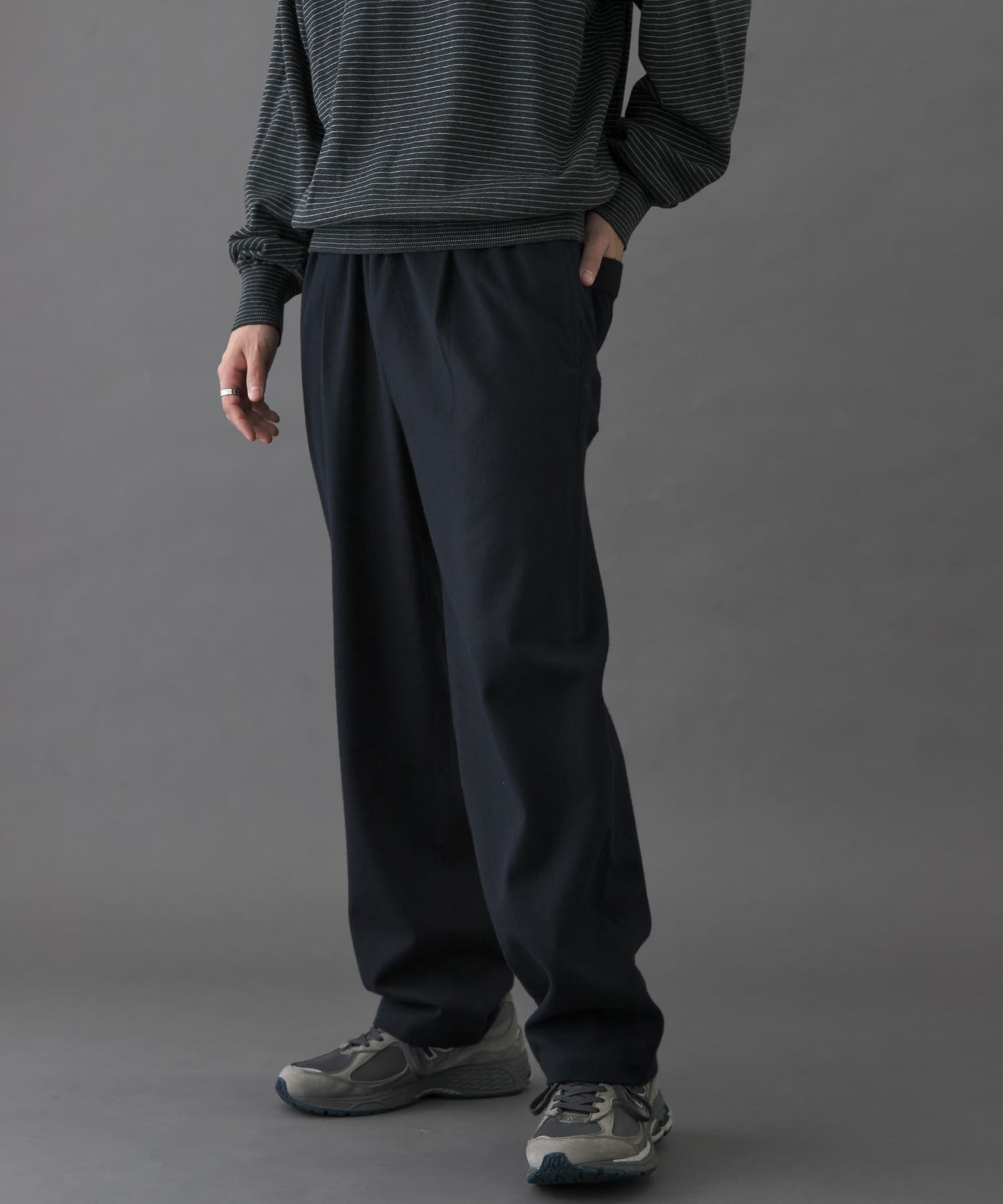 FORK&SPOON　ブラッシュドパンツ NAVY 4