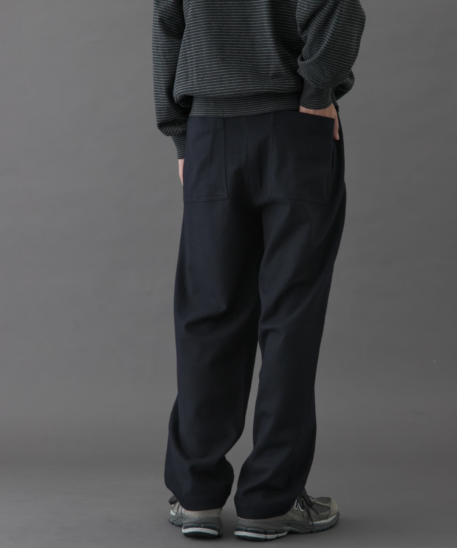 FORK&SPOON　ブラッシュドパンツ NAVY 4