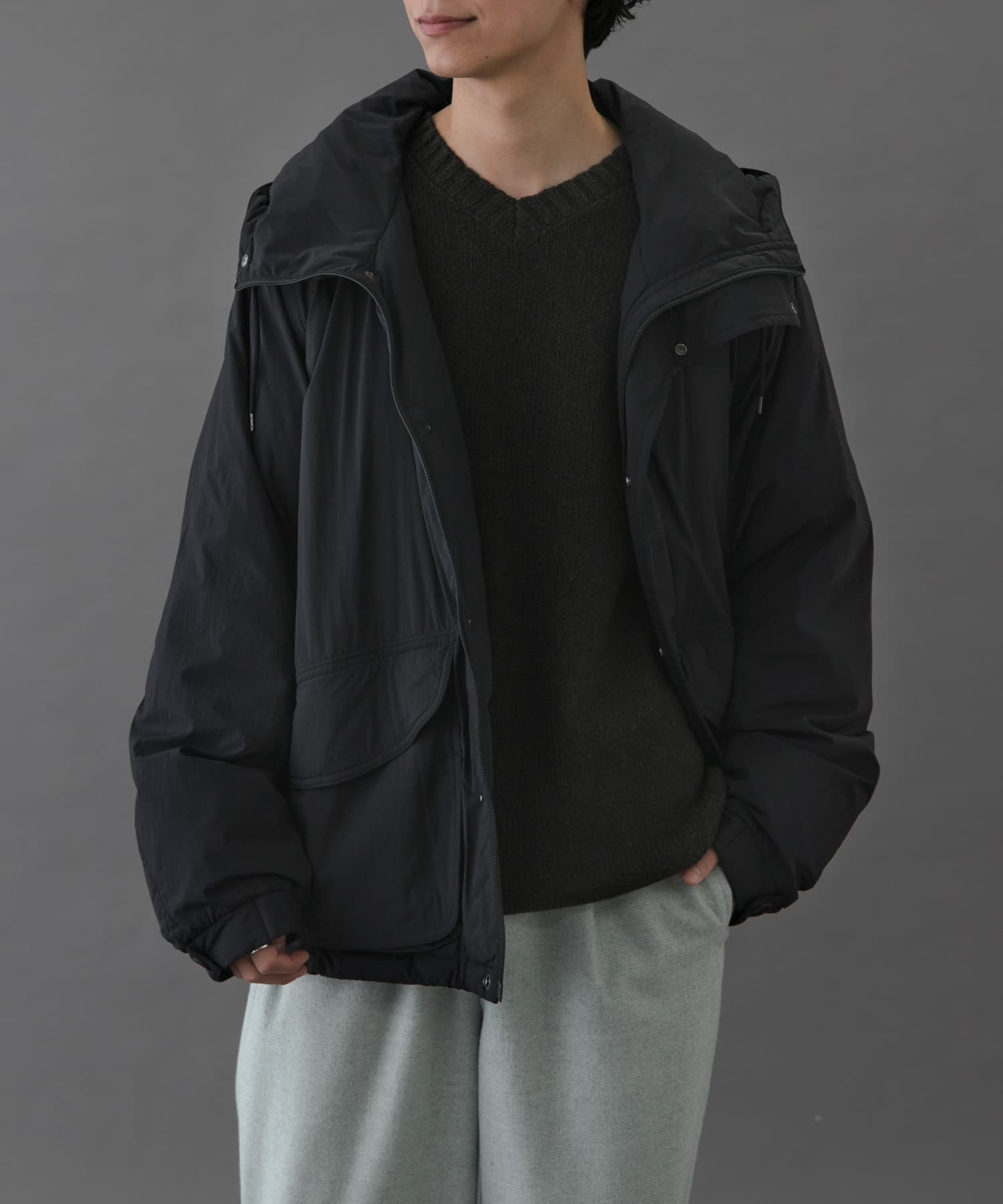 FORK&SPOON SORONAフーディーブルゾン(4 BLACK): アウター｜URBAN 