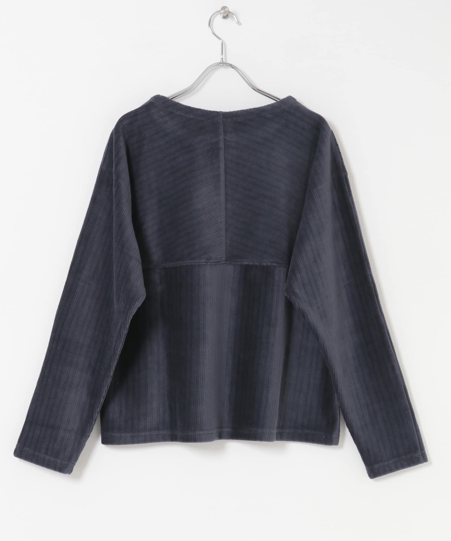 FORK&SPOON　ストライプモールボートネックプルオーバー NAVY 1