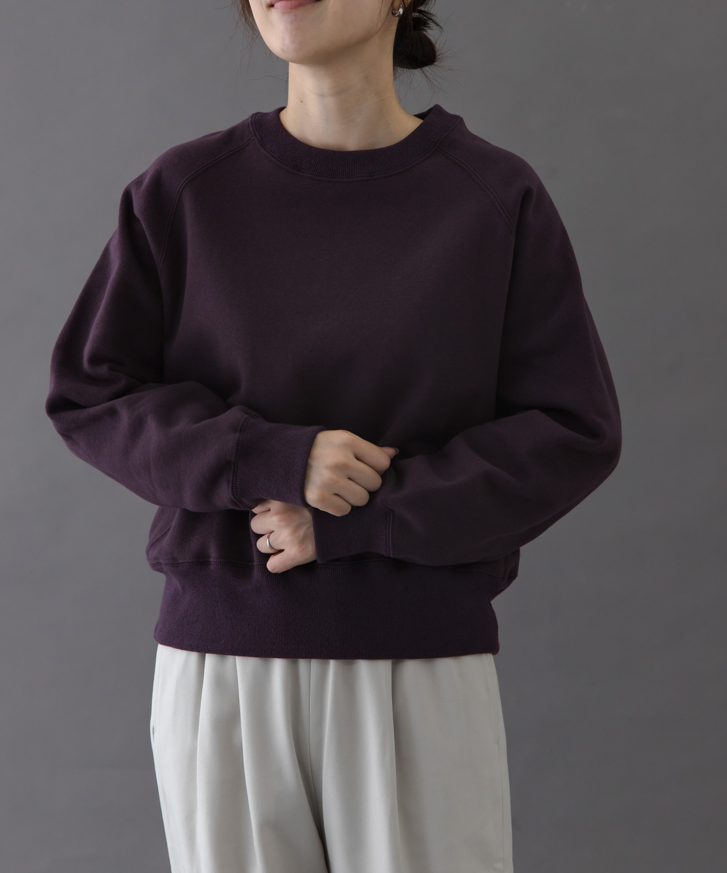 FORK&SPOON　リサイクルコットン裏毛クルーネックスウェット