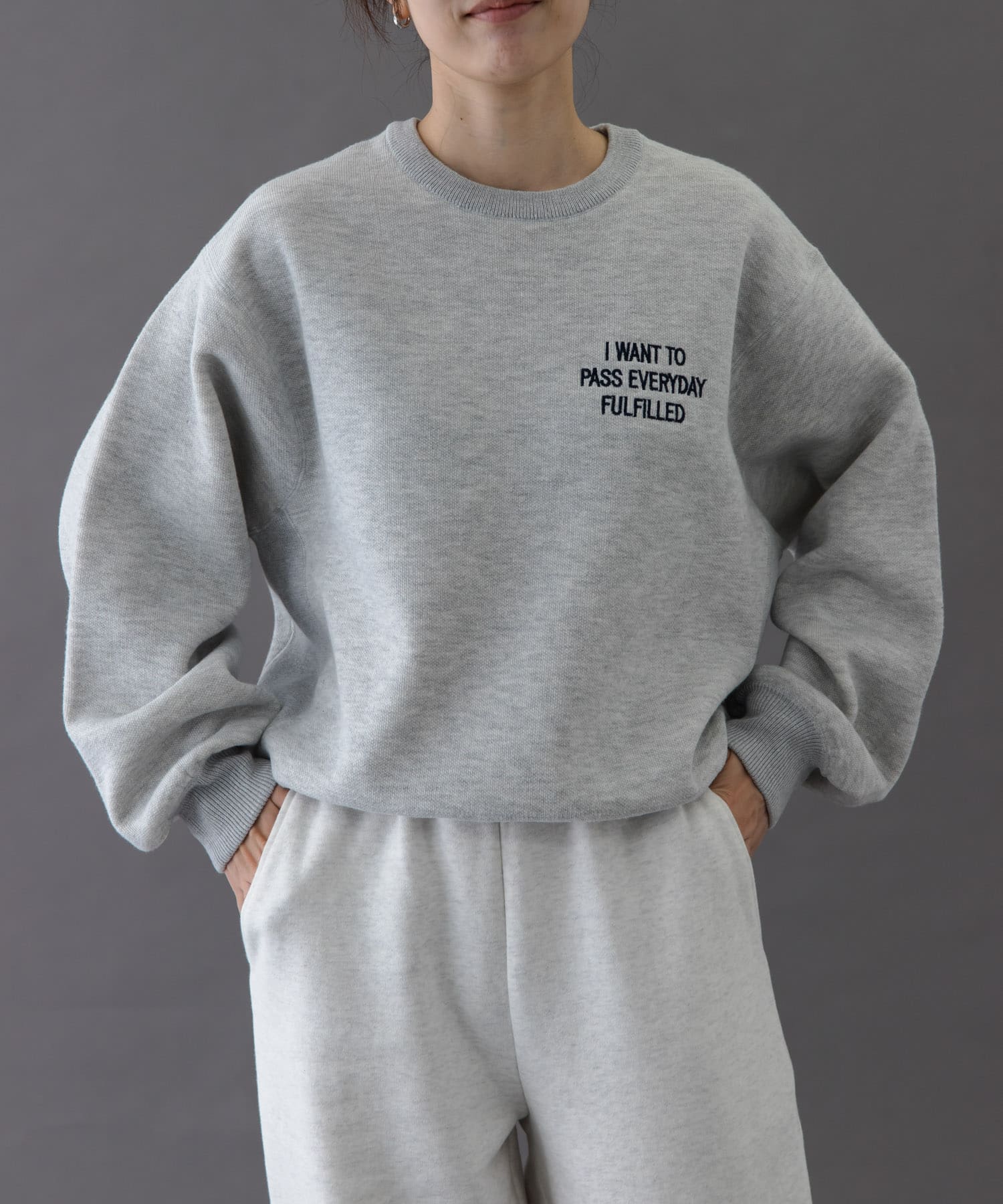 FORK&SPOON　エンブロイダリーロゴニットプルオーバー