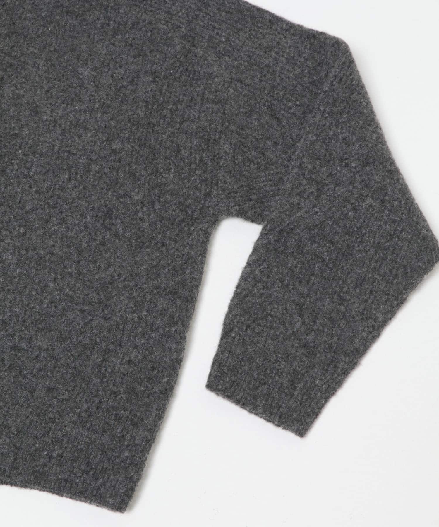 FORK&SPOON　畦編みハイネックニット CHARCOAL 1