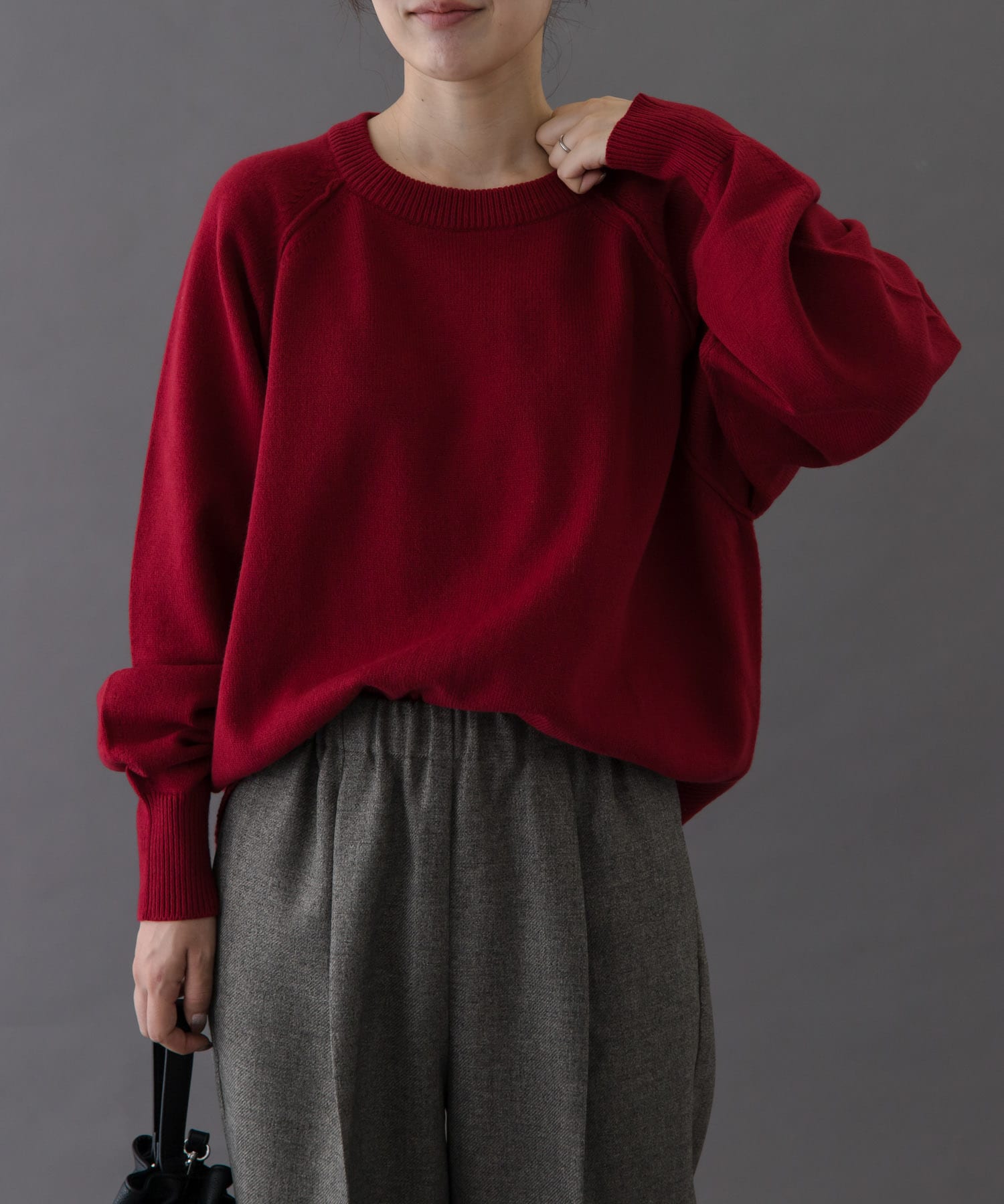 FORK&SPOON　ラグランニットプルオーバー