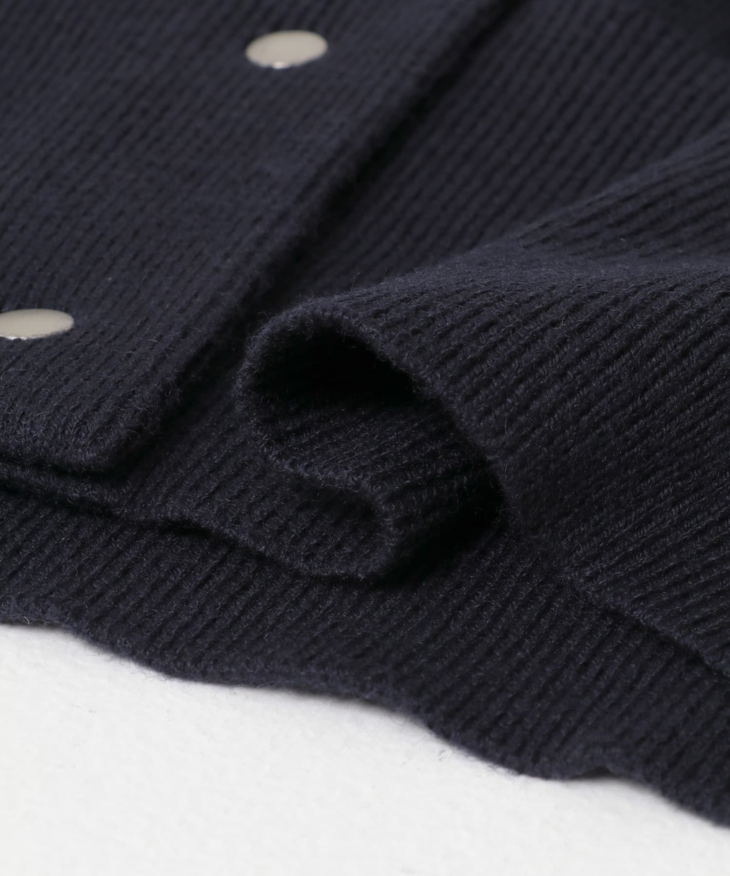 FORK&SPOON　ミラージュクルーネックニットカーディガン NAVY 1