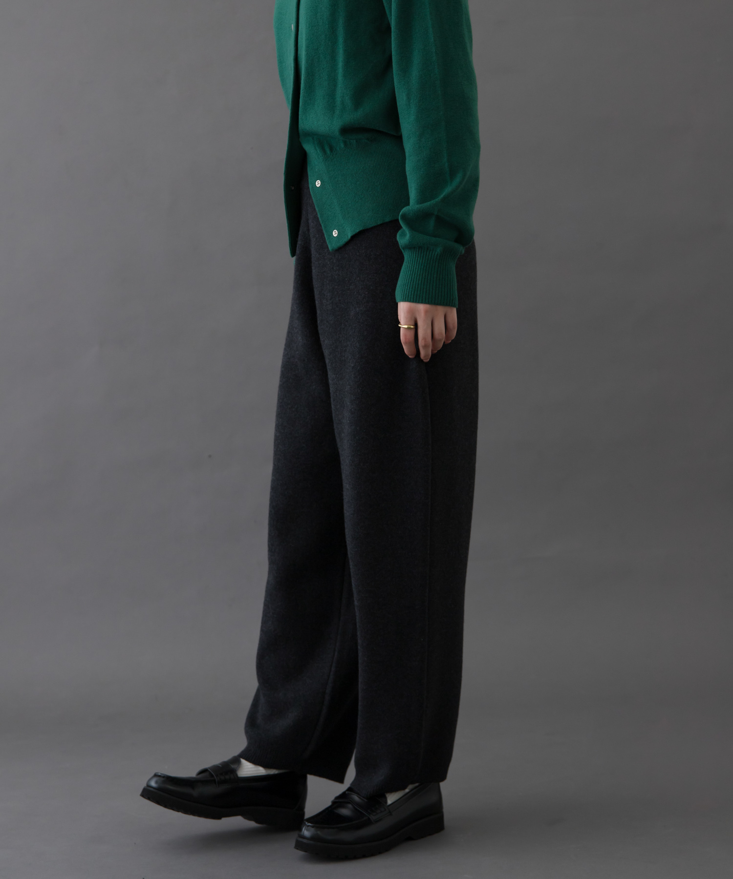 FORK&SPOON　コットンウールニットパンツ