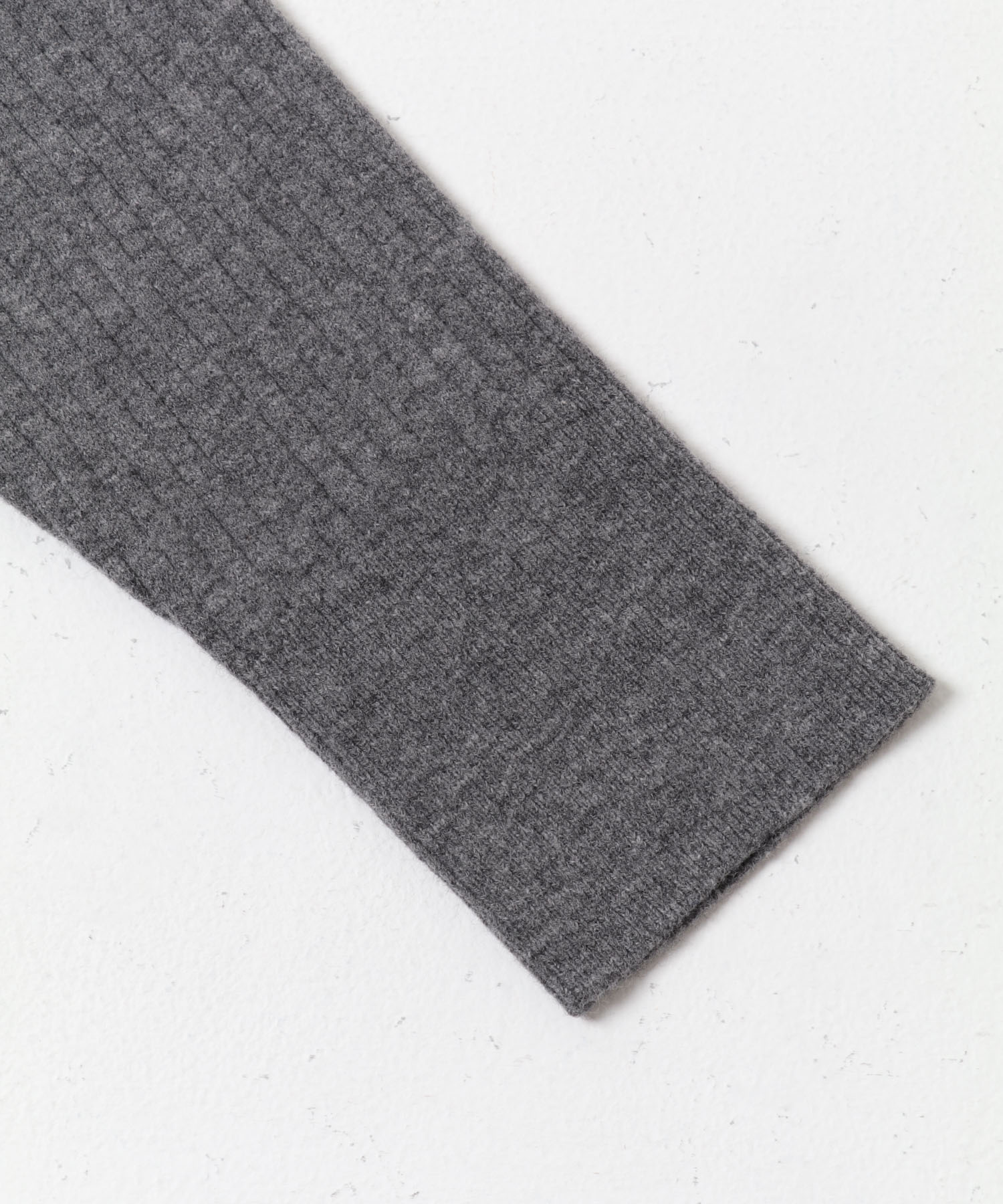 FORK&SPOON　ワイドリブハイネックニット TOP GRAY 1