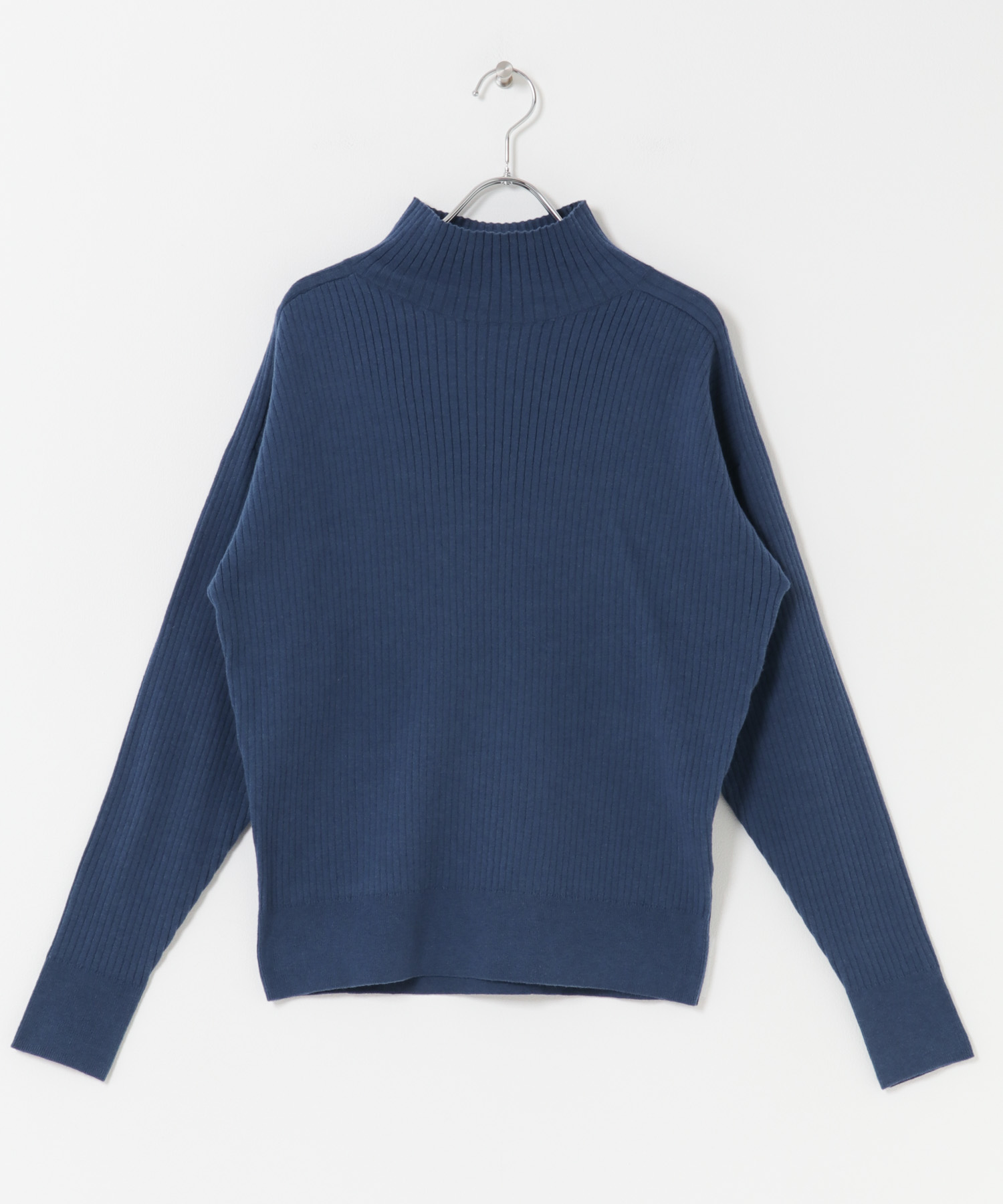 FORK&SPOON　ワイドリブハイネックニット BLUE 1