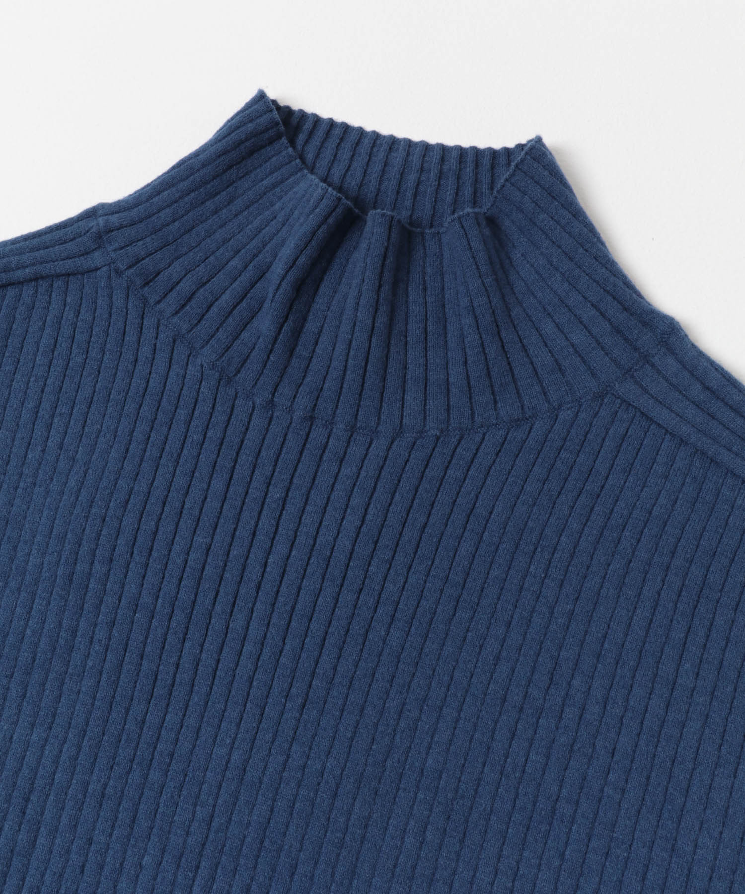 FORK&SPOON　ワイドリブハイネックニット BLUE 1