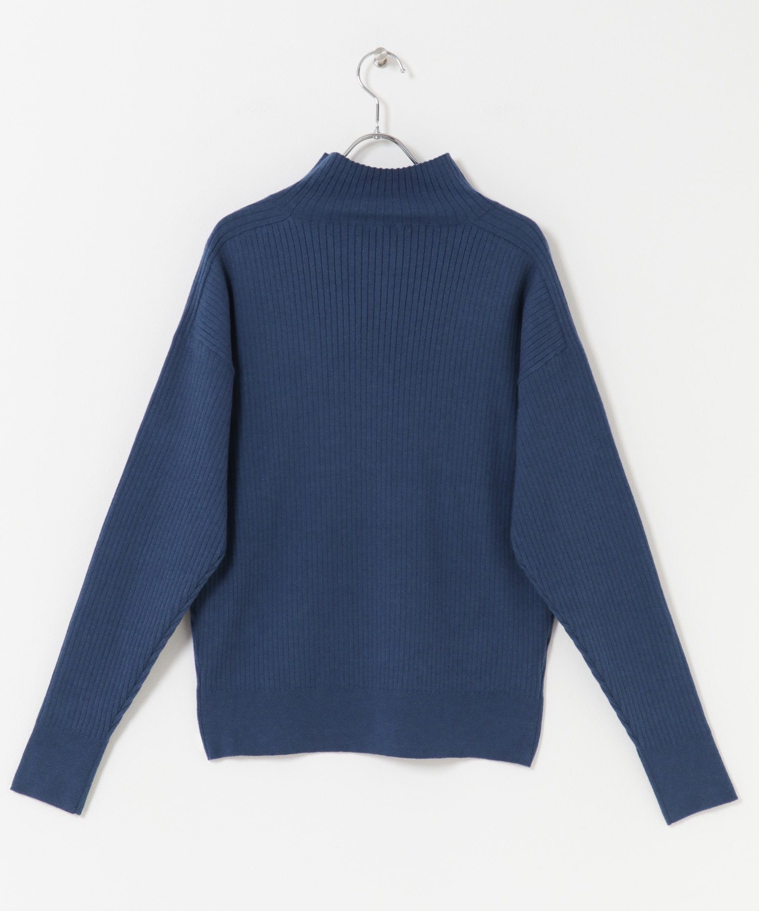FORK&SPOON　ワイドリブハイネックニット BLUE 1