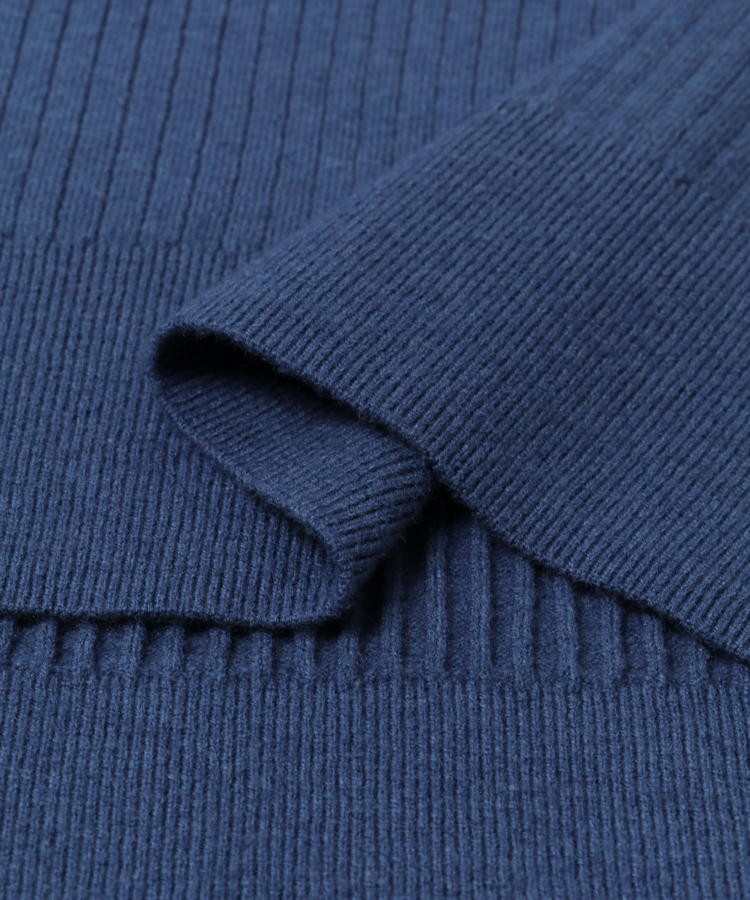 FORK&SPOON　ワイドリブハイネックニット BLUE 1