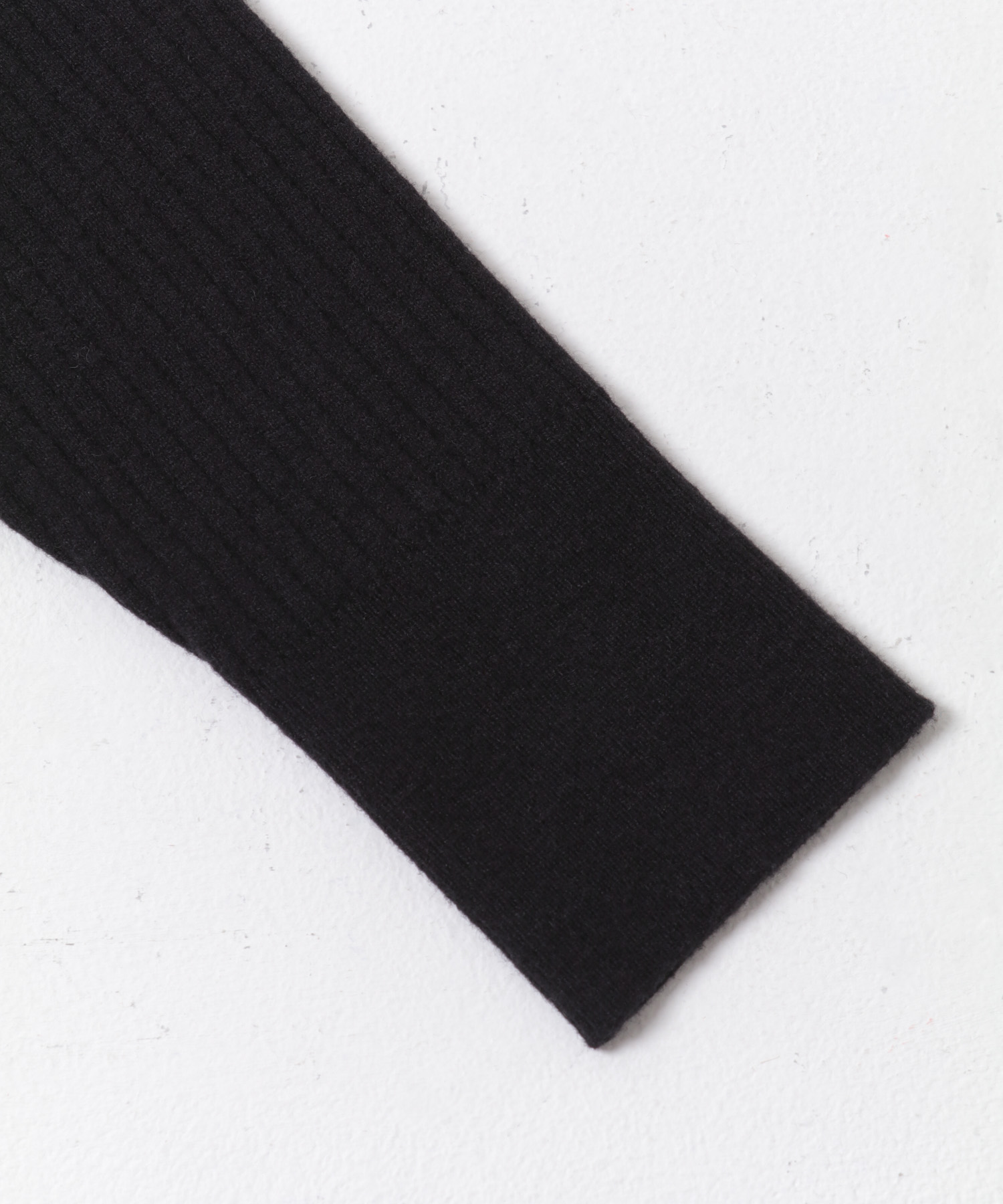 FORK&SPOON　ワイドリブハイネックニット BLACK 1