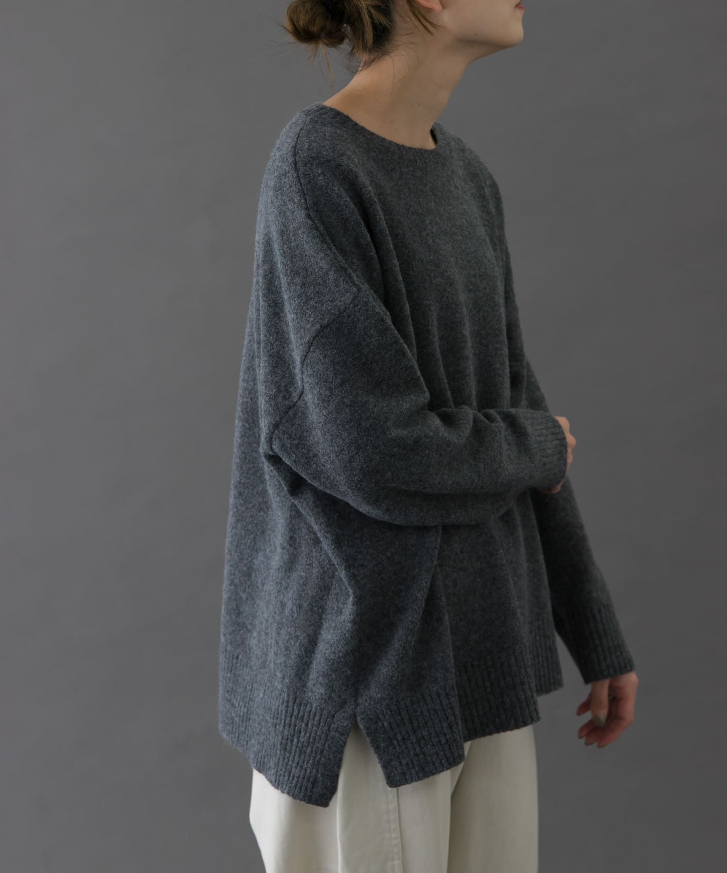 FORK&SPOON コットンブレンドチュニックニット(1 GRAY): トップス