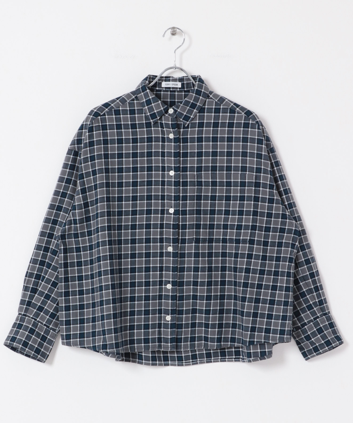 FORK&SPOON　ネルチェックシャツ NAVY 1