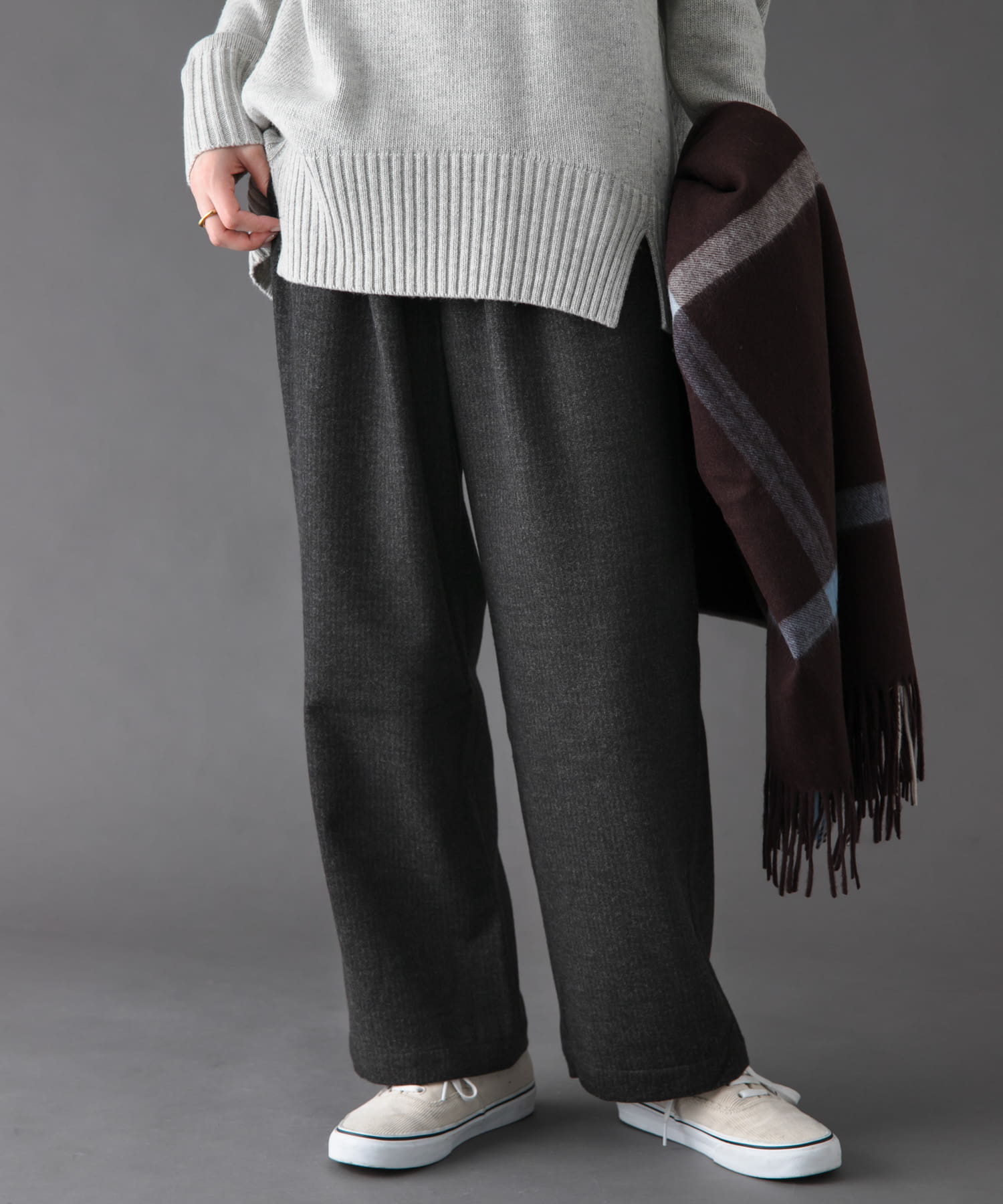 『一部WEB限定カラー』FORK&SPOON　ブラッシュドパンツ