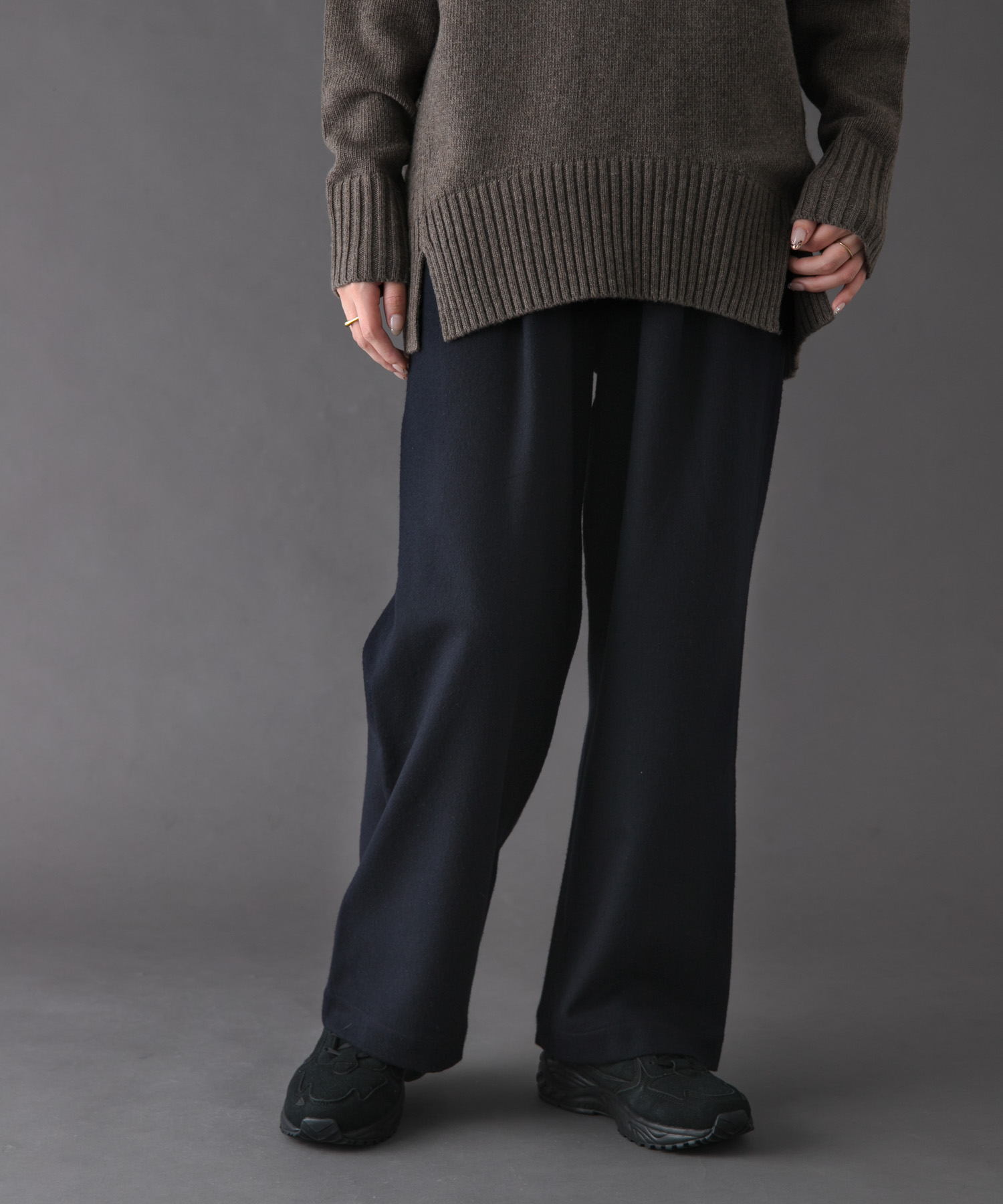 『一部WEB限定カラー』FORK&SPOON　ブラッシュドパンツ