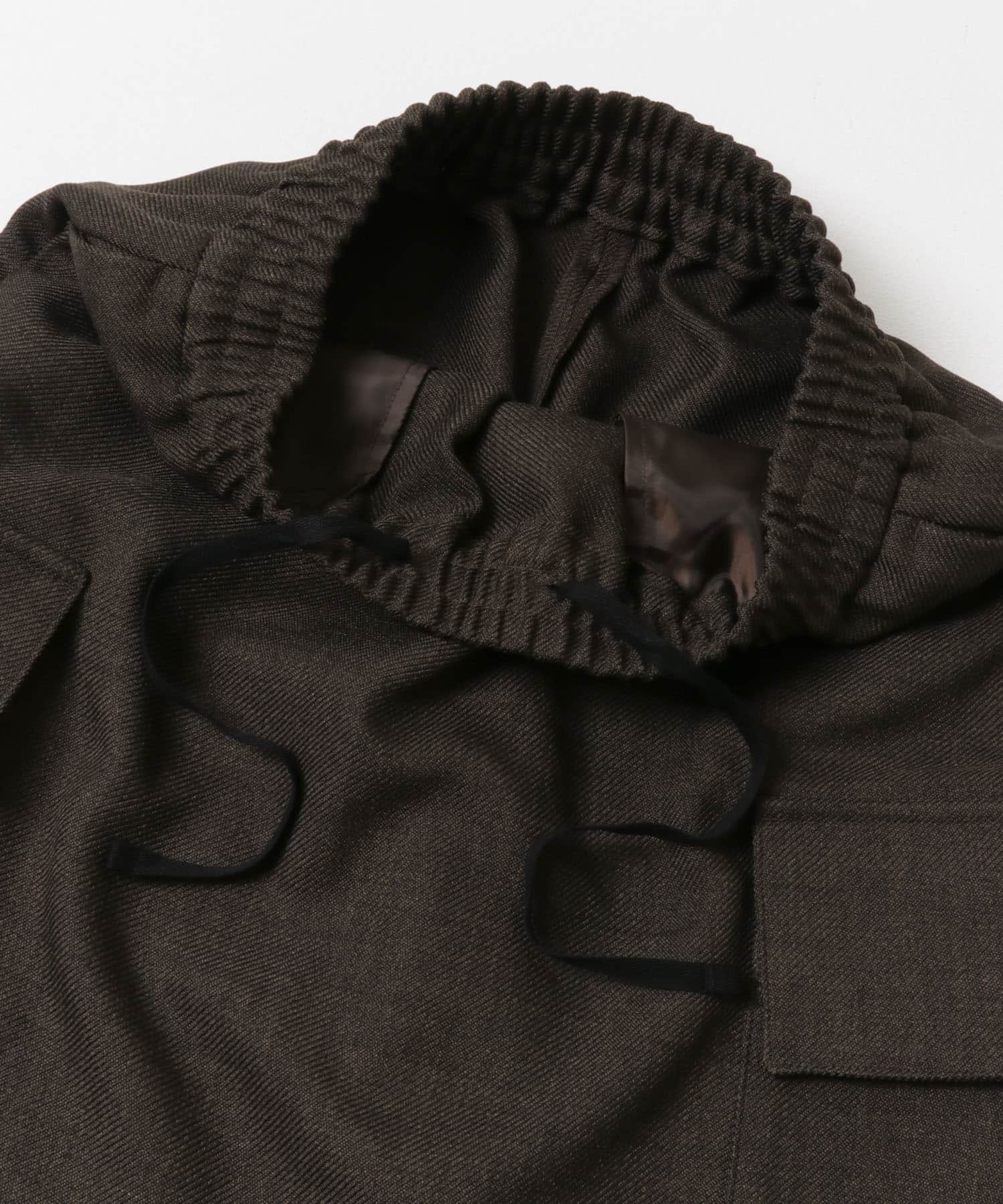 FORK&SPOON　ウールライクツイルスカート BROWN 1