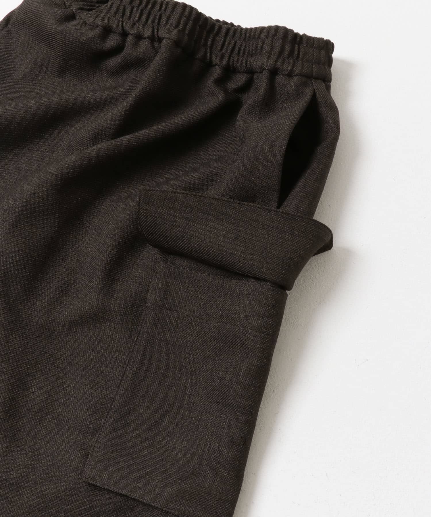 FORK&SPOON　ウールライクツイルスカート BROWN 1