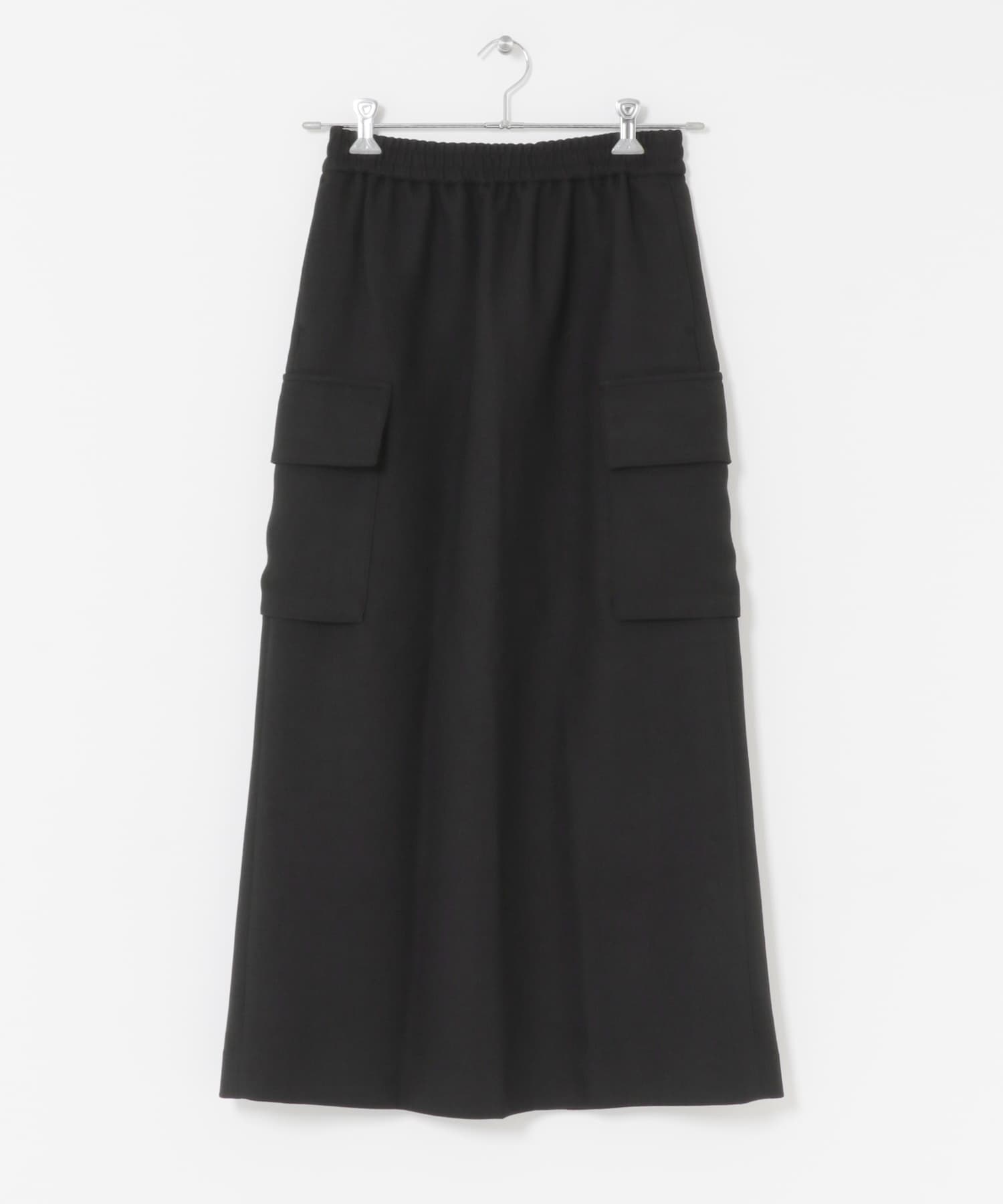FORK&SPOON　ウールライクツイルスカート BLACK 1