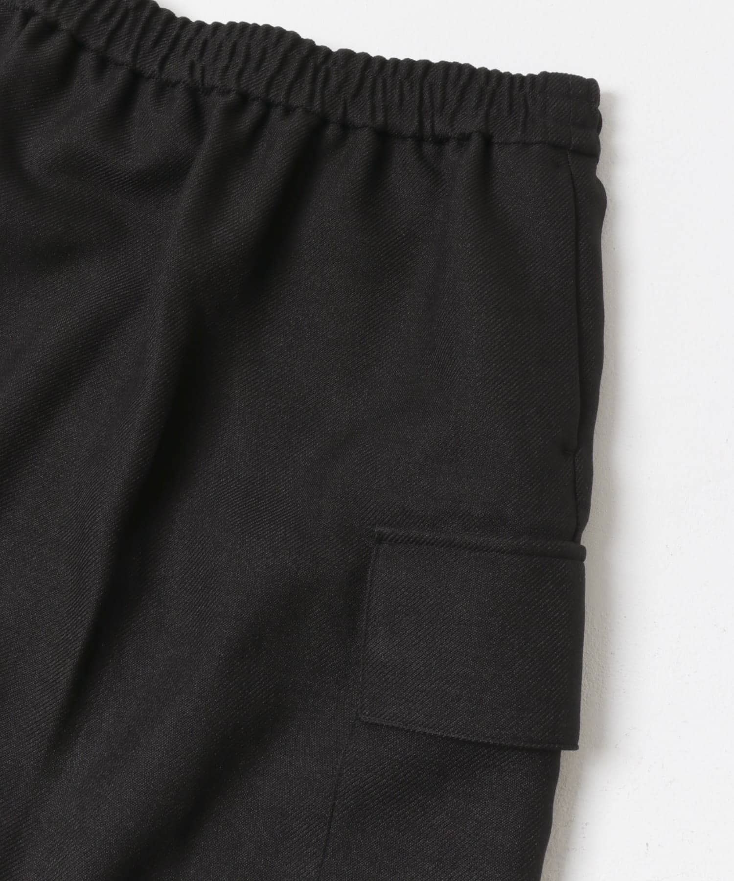 FORK&SPOON　ウールライクツイルスカート BLACK 1