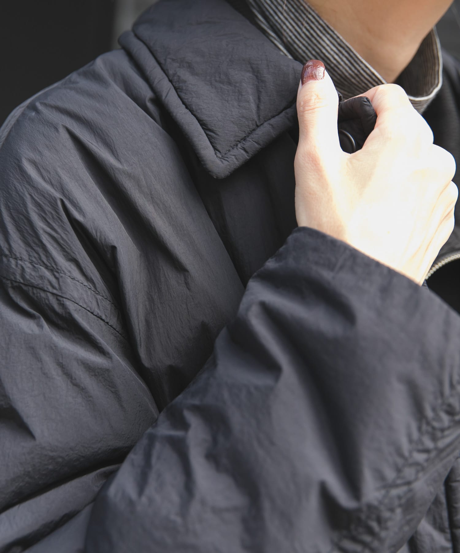 FORK&SPOON　SORONAノーカラーコート BLACK セール】FORK&SPOON SORONAノーカラーコート（その他アウター