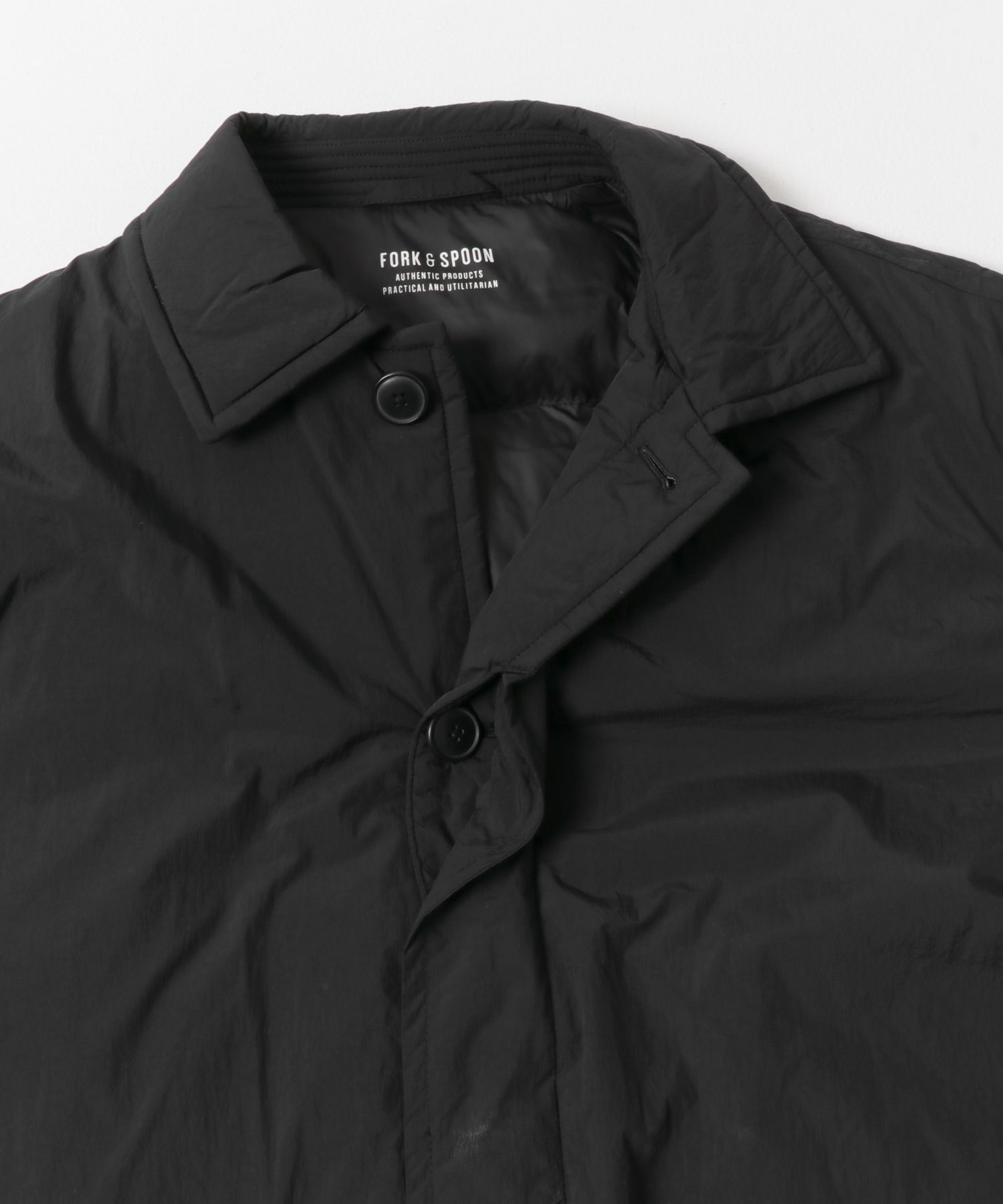 FORK&SPOON　SORONAバルカラーコート BLACK 1