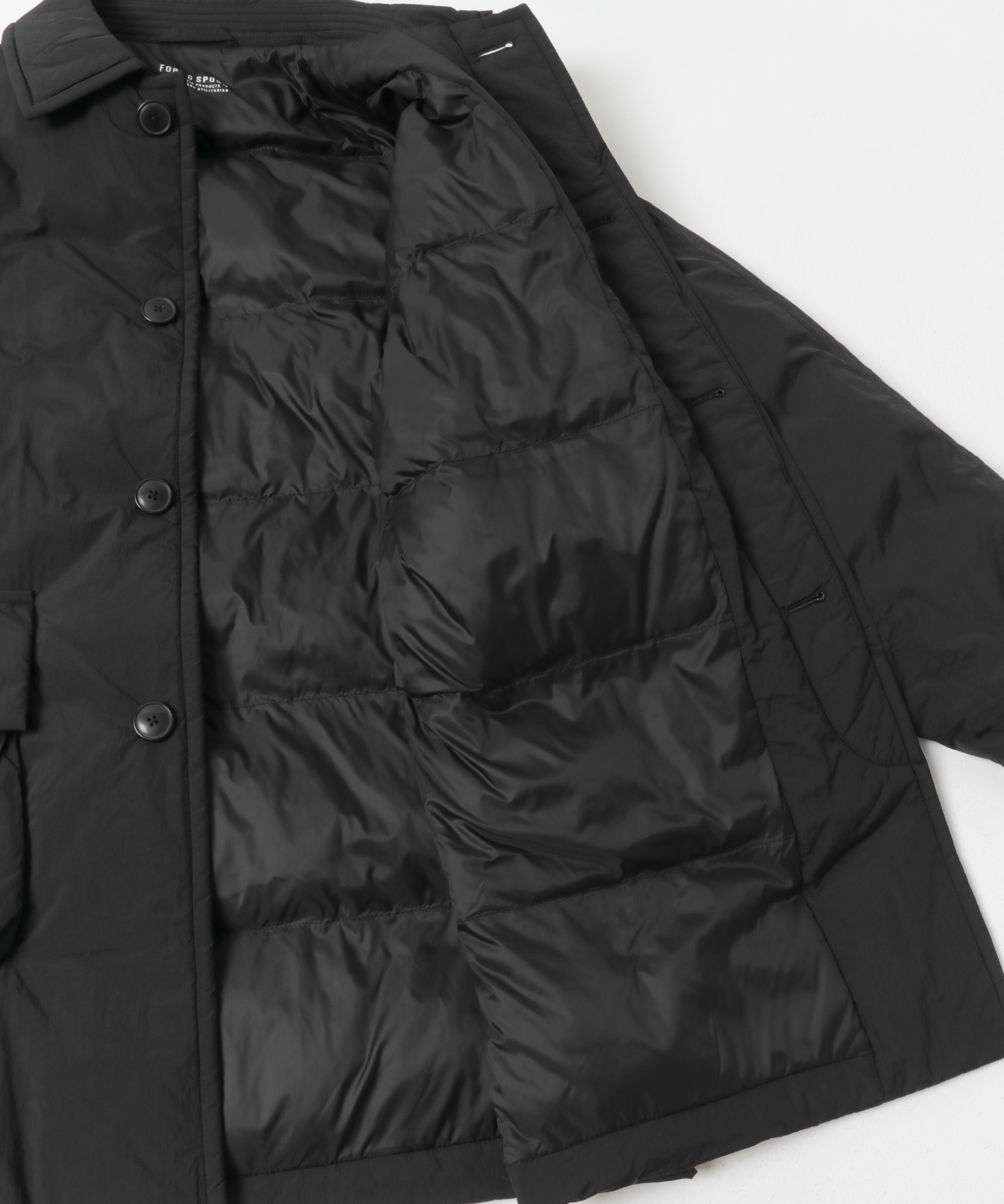 FORK&SPOON　SORONAバルカラーコート BLACK 1