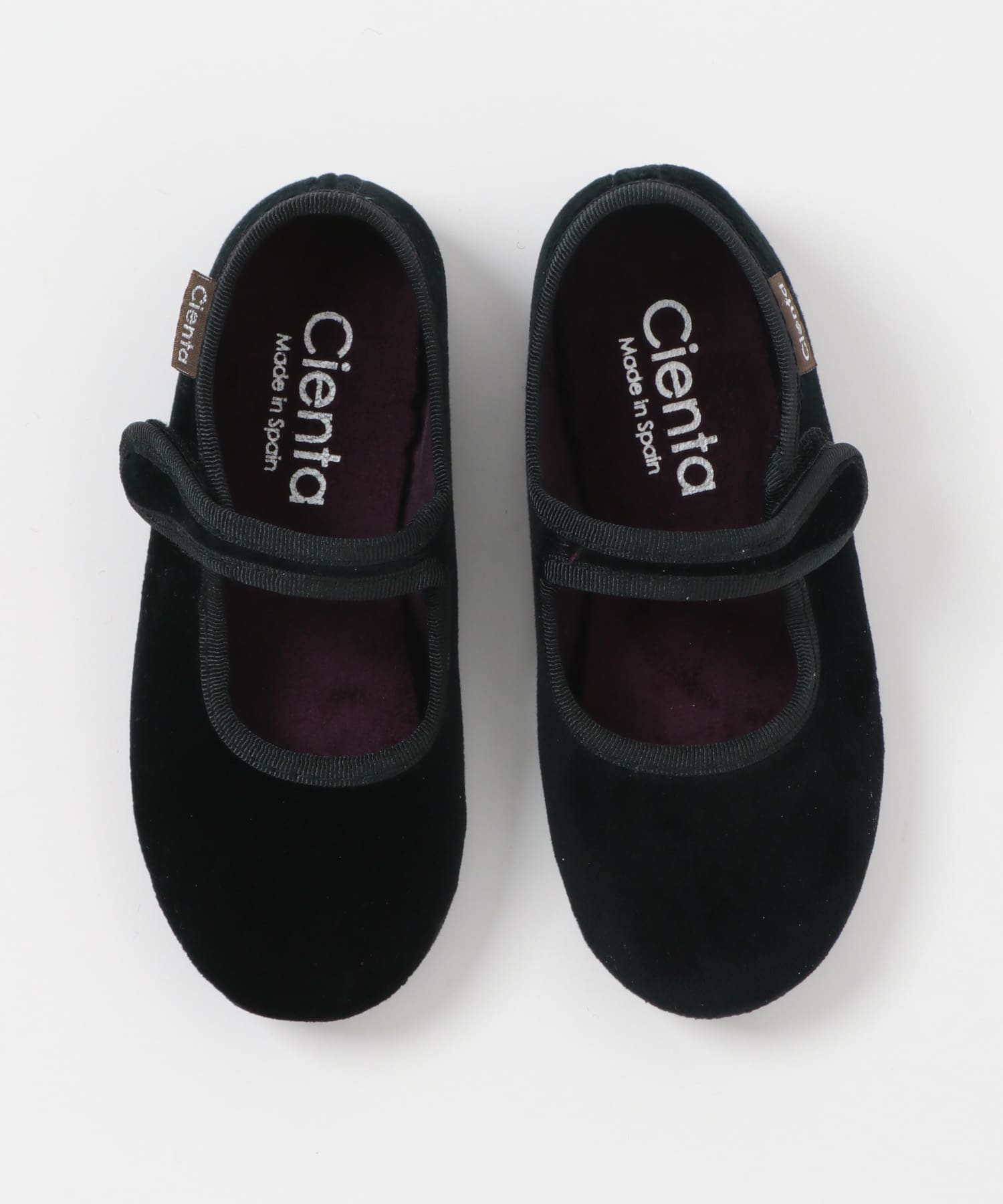 Cienta　ベロアストラップシューズ(KIDS) NEGRO 16