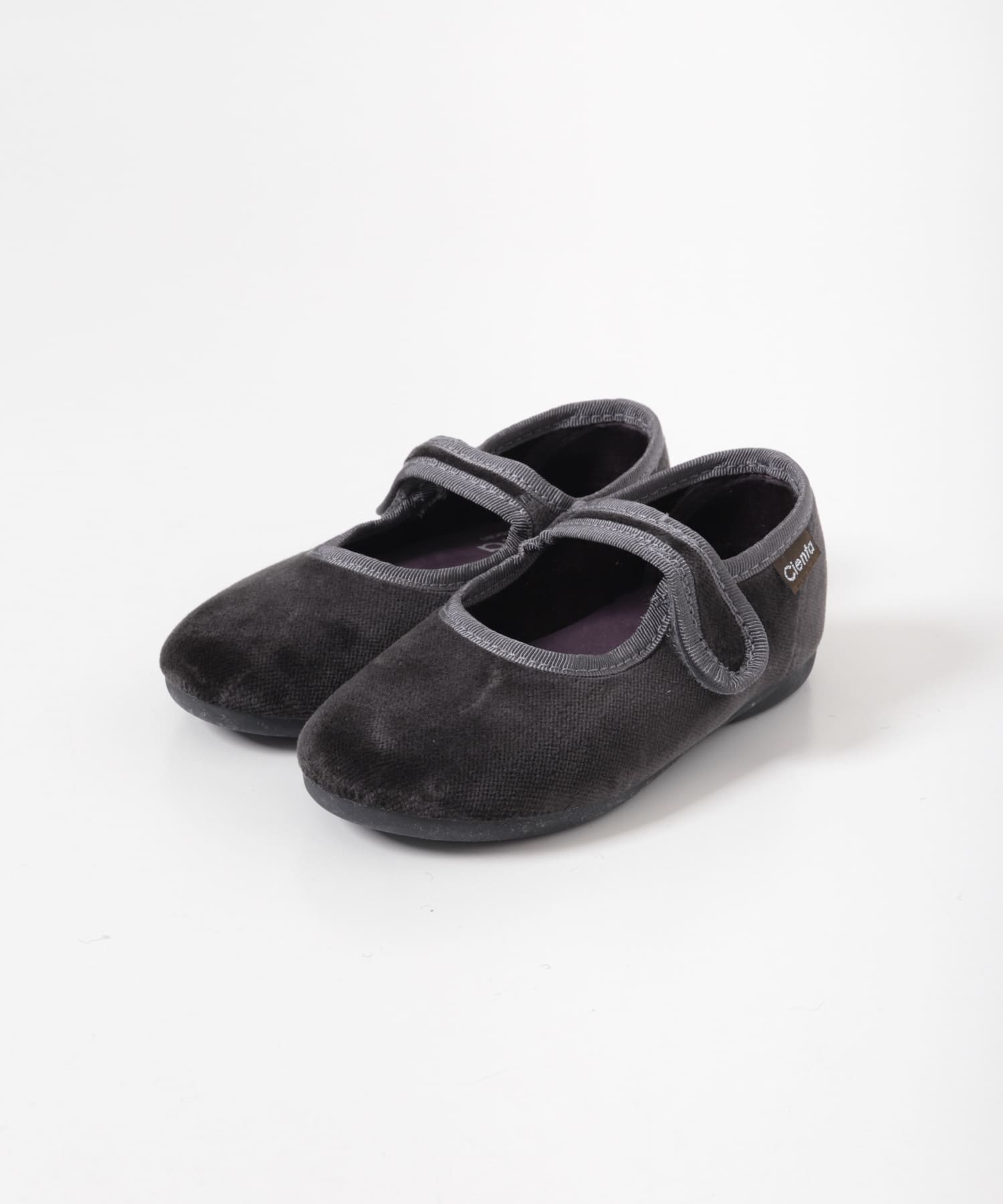 Cienta　ベロアストラップシューズ(KIDS) GRIS 16