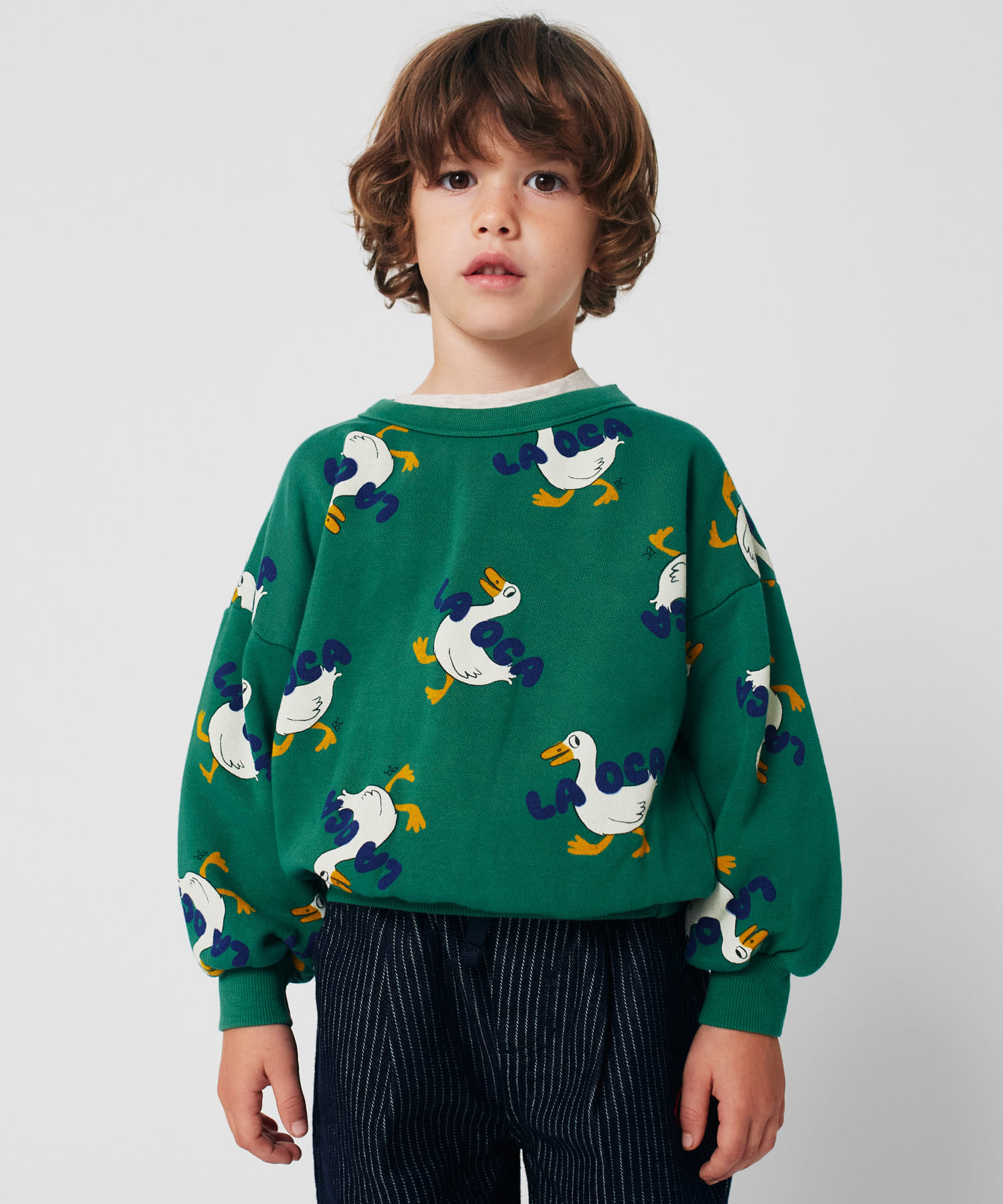 BOBO CHOSES　La Oca sweatshirts(KIDS) GREEN 2-3y