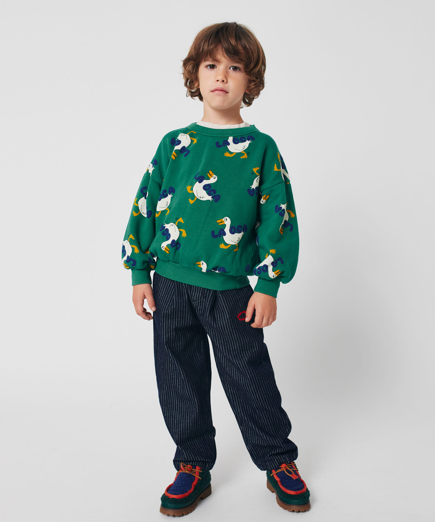 BOBO CHOSES　La Oca sweatshirts(KIDS) GREEN 2-3y