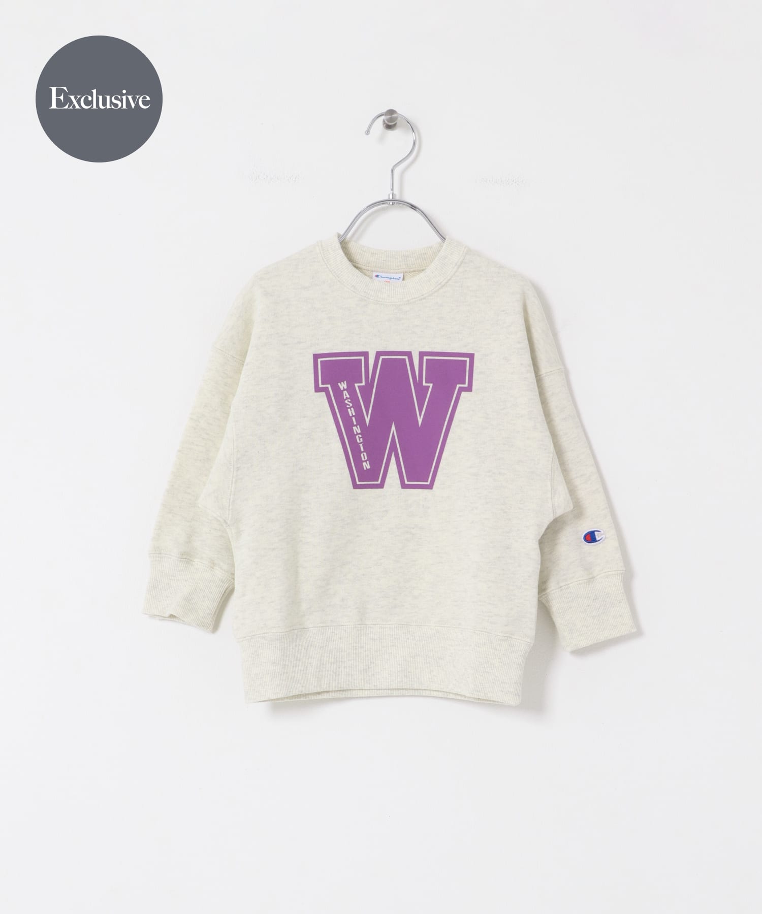 『別注』Champion×DOORS　ロゴスウェット(KIDS) OATMEAL 105