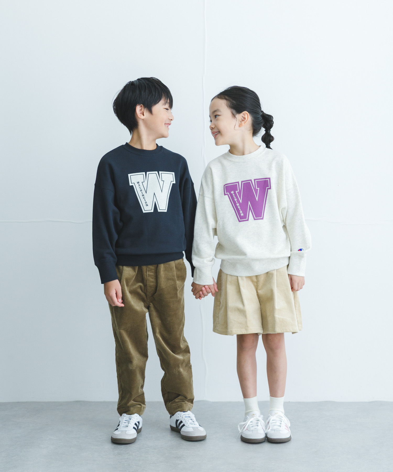 『別注』Champion×DOORS　ロゴスウェット(KIDS) OATMEAL 105