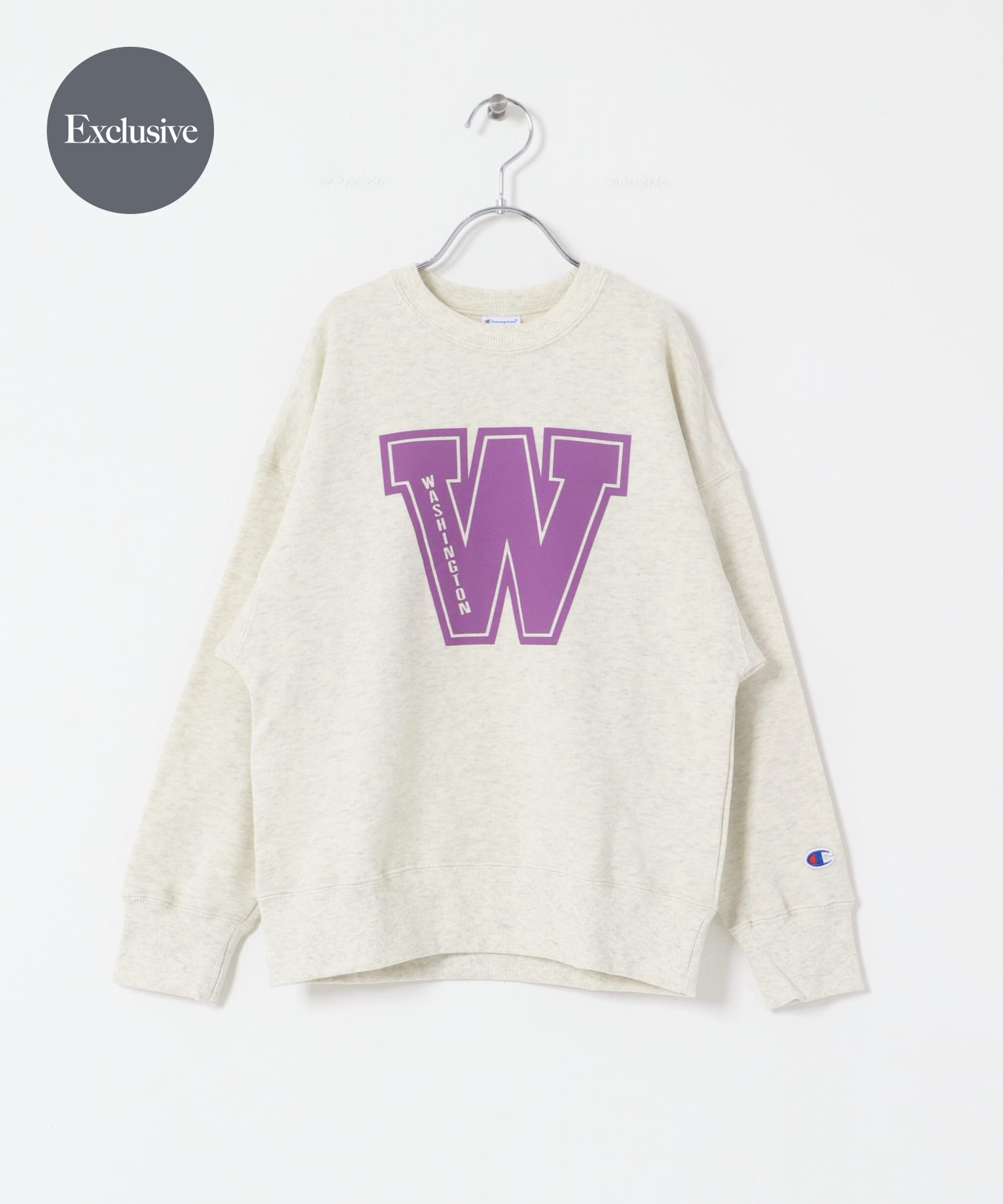 『WEB/一部店舗限定』『別注』Champion×DOORS　ロゴスウェット(KIDS) OATMEAL 150