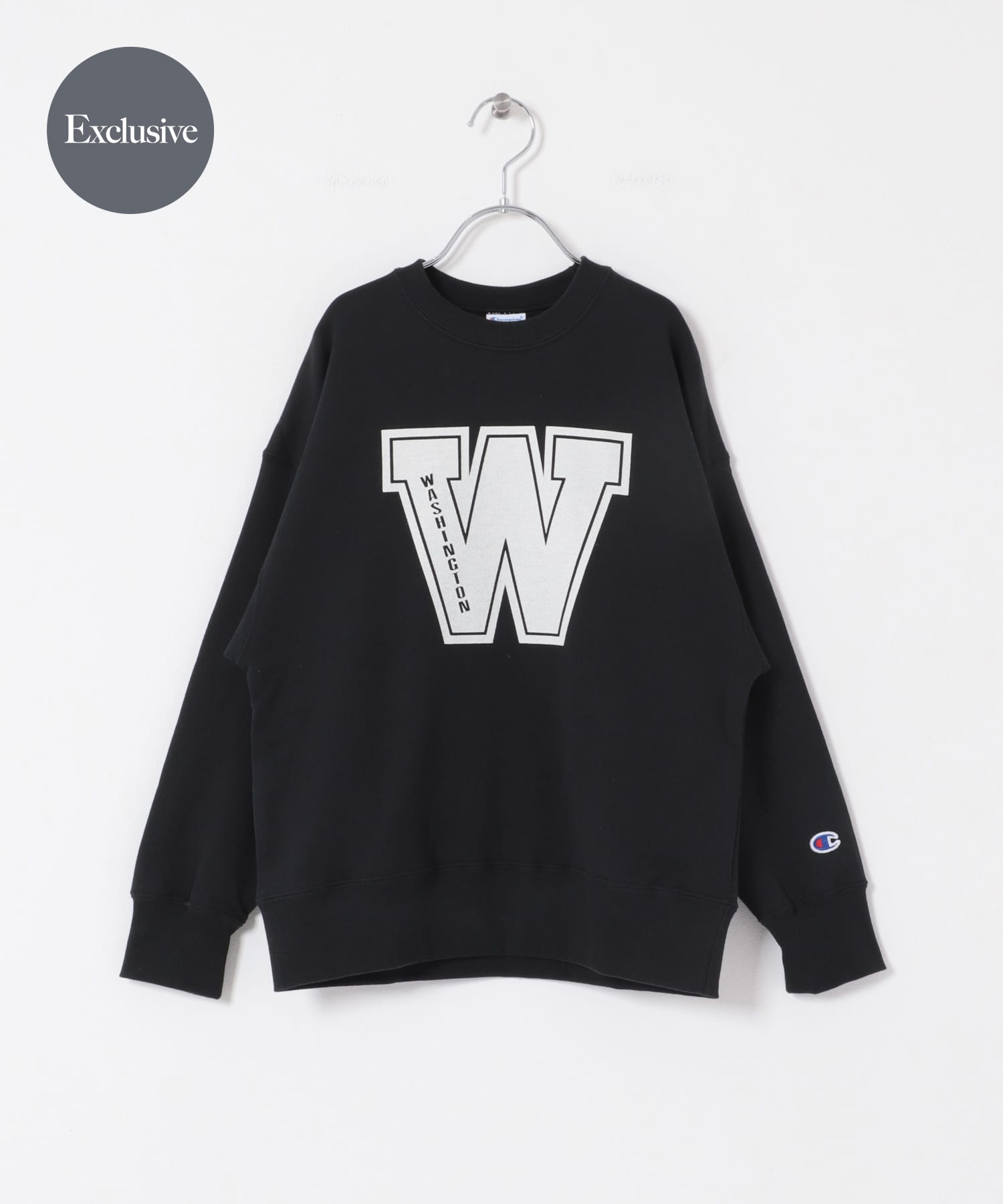 『WEB/一部店舗限定』『別注』Champion×DOORS　ロゴスウェット(KIDS) OFFBLACK 150