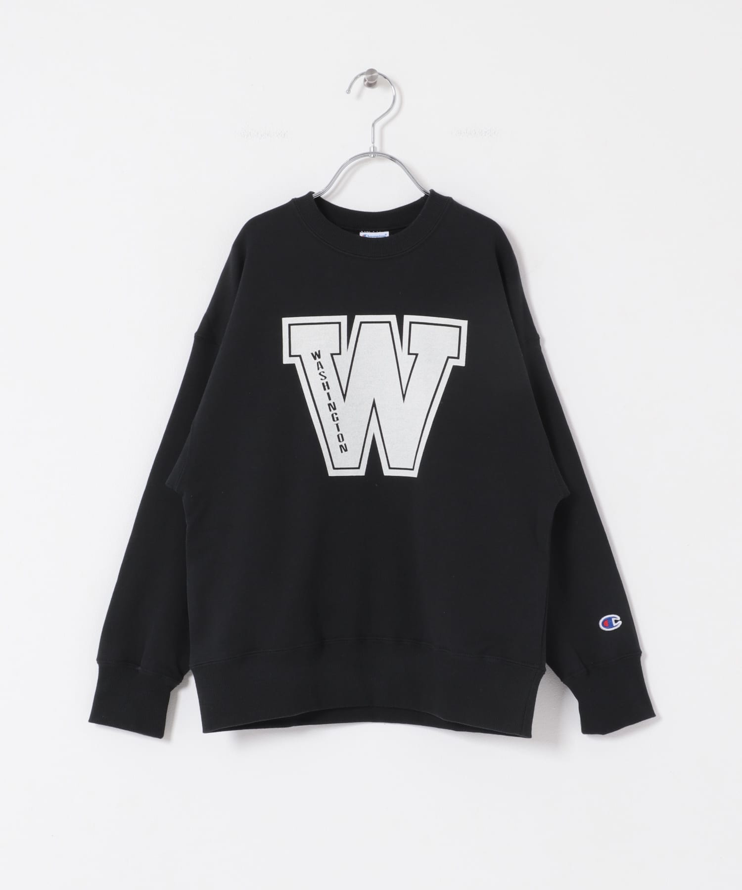『WEB/一部店舗限定』『別注』Champion×DOORS　ロゴスウェット(KIDS) OFFBLACK 150