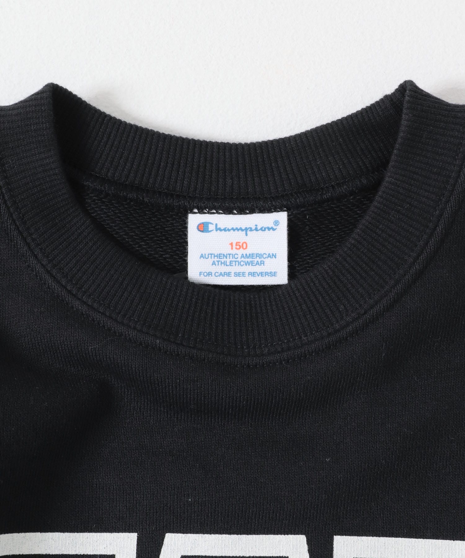 『WEB/一部店舗限定』『別注』Champion×DOORS　ロゴスウェット(KIDS) OFFBLACK 150
