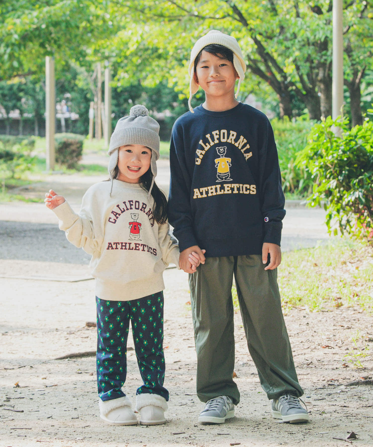 『別注』Champion×DOORS　アニマルスウェット(KIDS) OATMEAL 120
