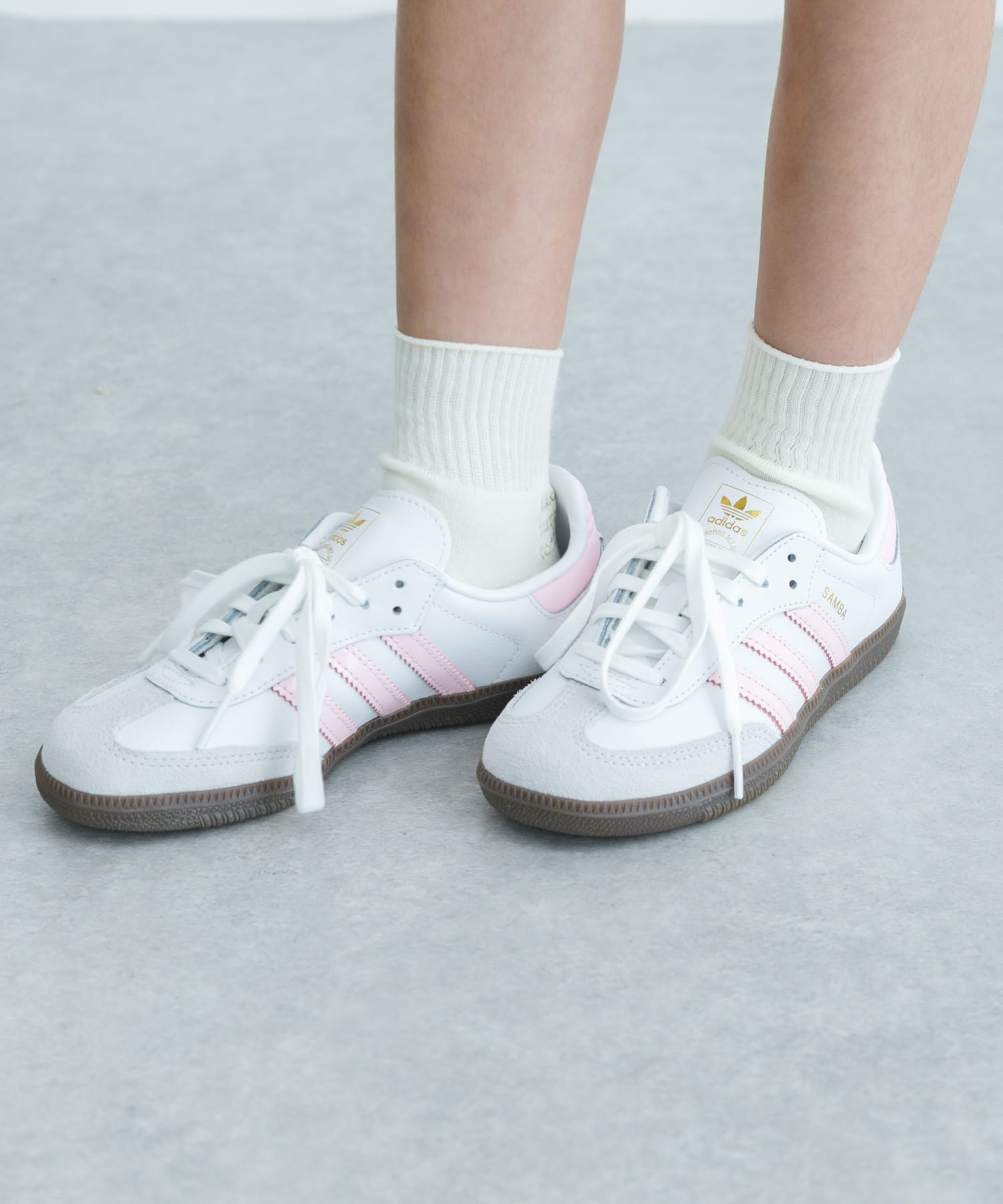 adidas　SAMBA OG C(KIDS) クリアピンク 17