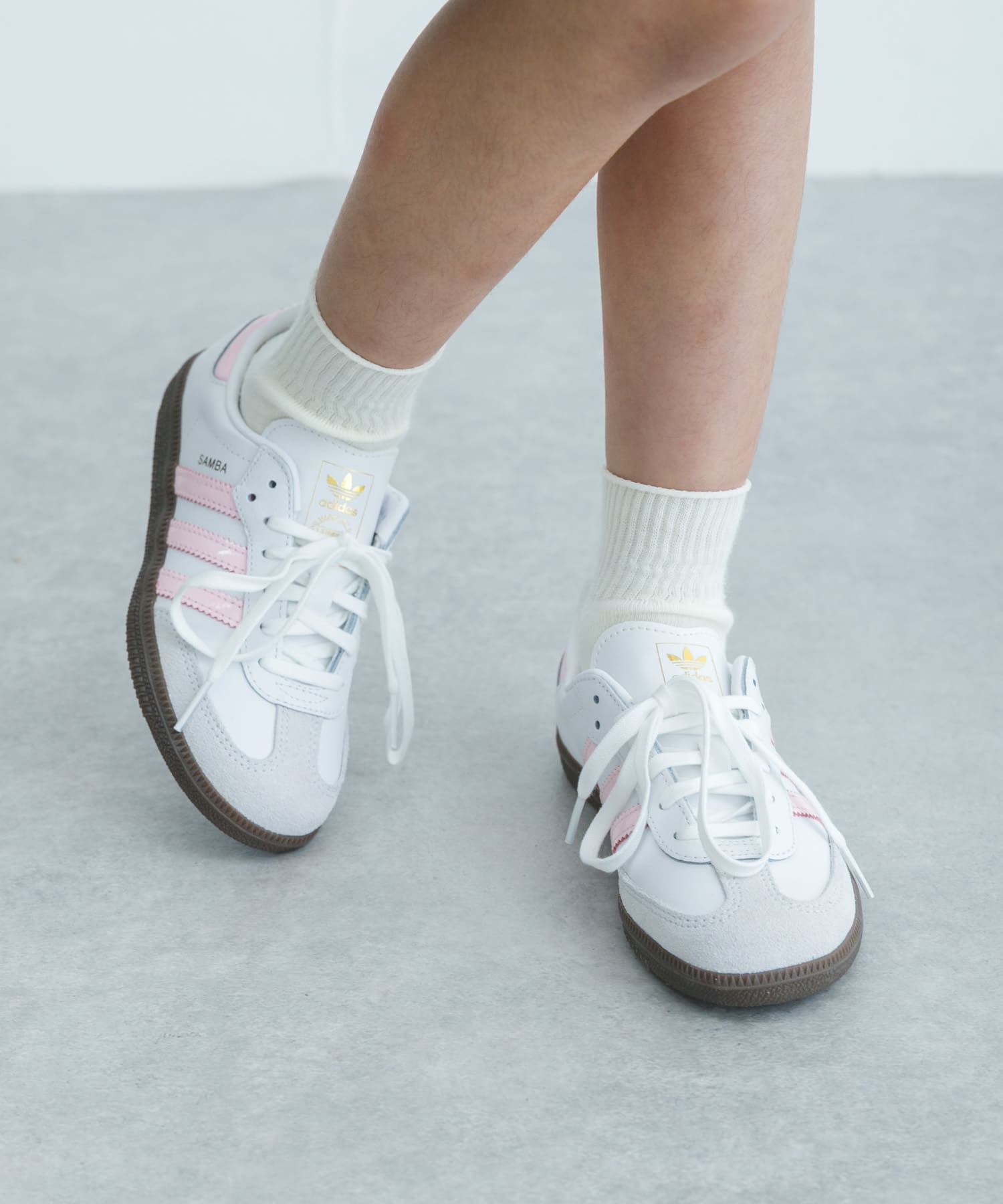 adidas　SAMBA OG C(KIDS) クリアピンク 17