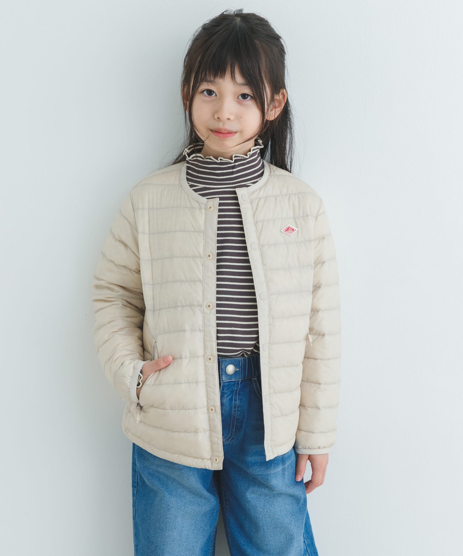 DANTON　INNER DOWN CREW-NECK JACKET(KIDS)