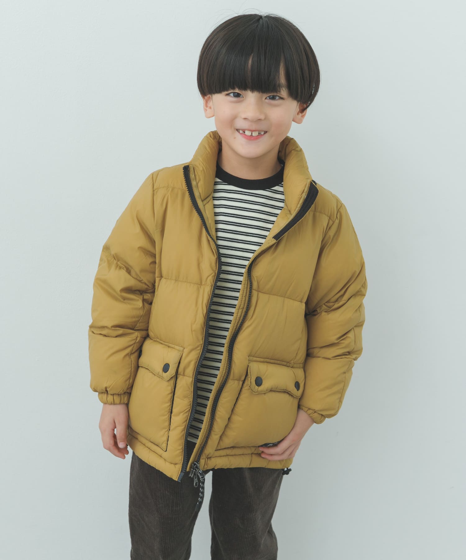 TAION PACKABLE VOLUME DOWN JACKET(KIDS)(130 BEIGE): キッズ｜URBAN