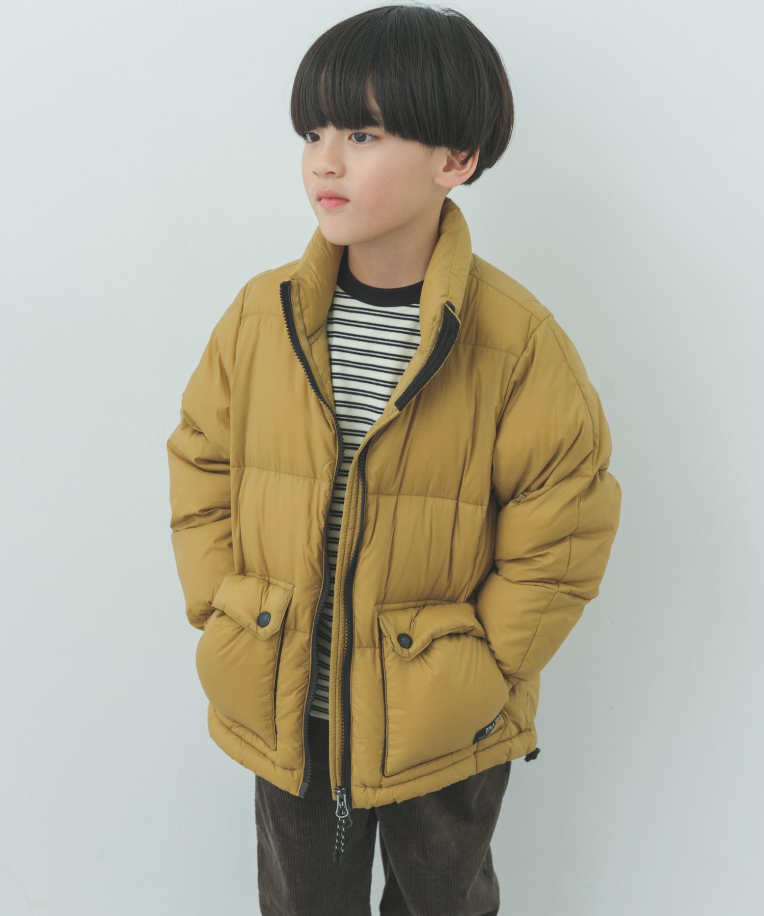 TAION PACKABLE VOLUME DOWN JACKET(KIDS)(130 BEIGE): キッズ｜URBAN