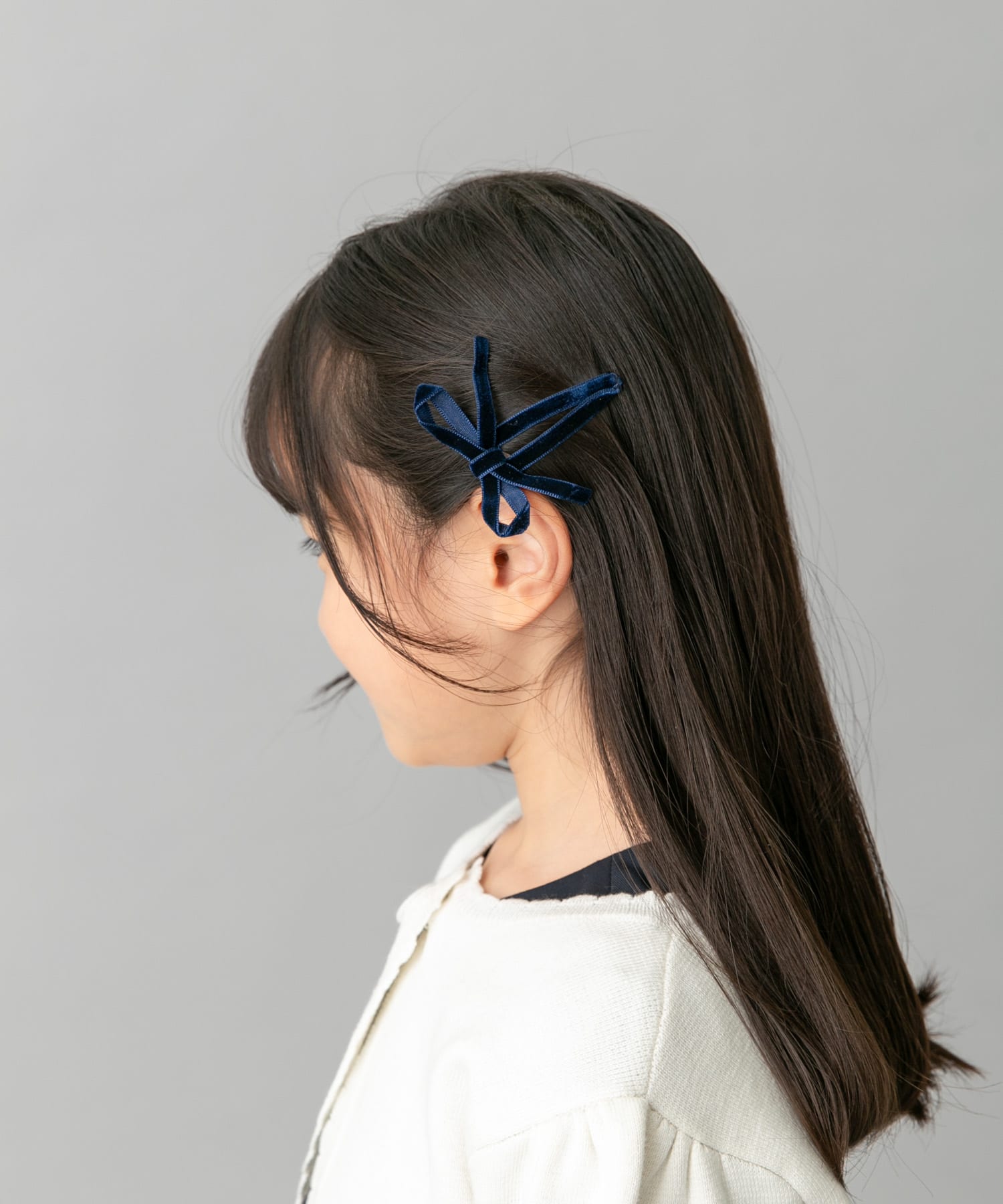 MILK x SODA　VELVET RIBBON HAIR CLIP(KIDS)