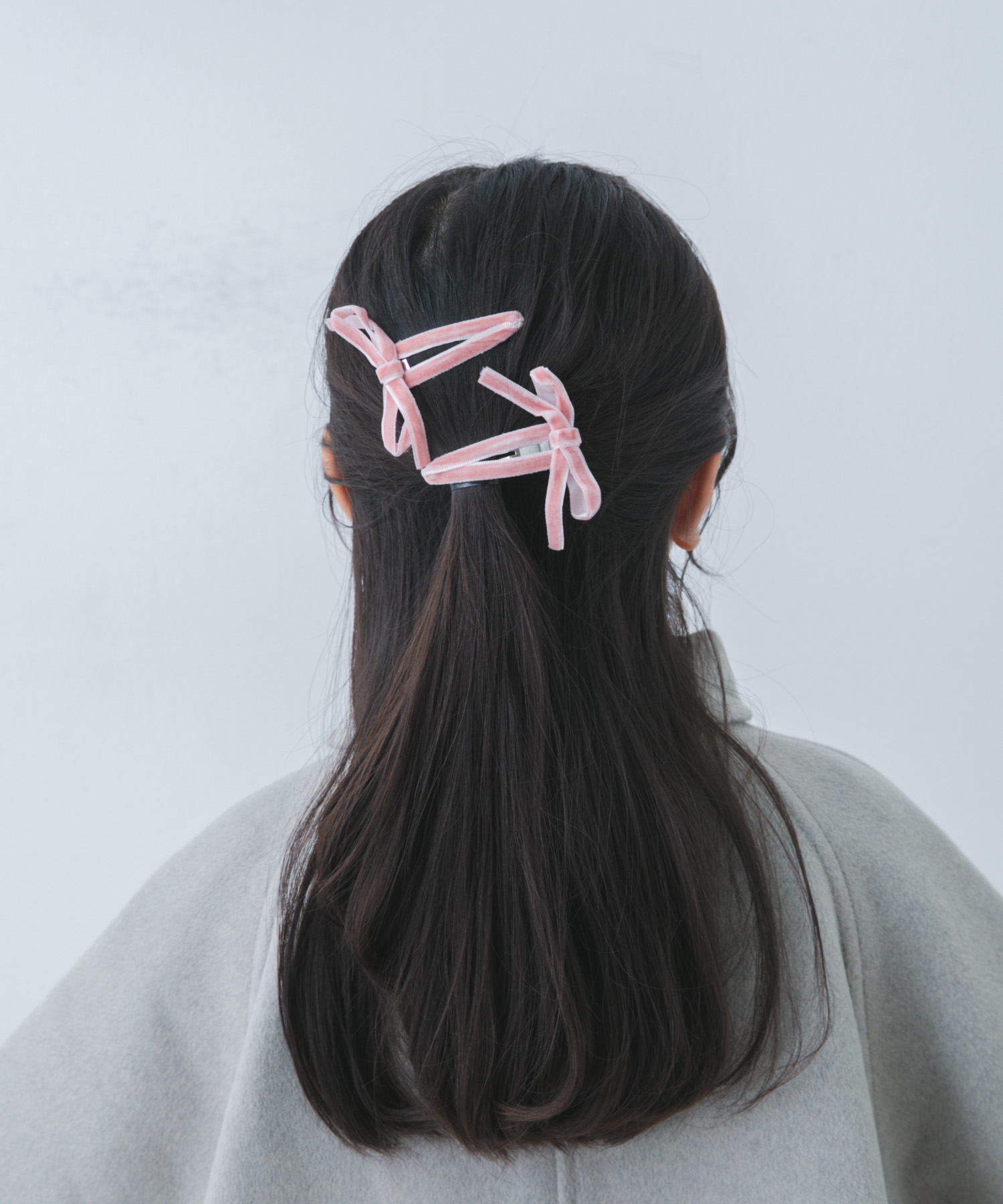 MILK x SODA　VELVET RIBBON HAIR CLIP(KIDS)