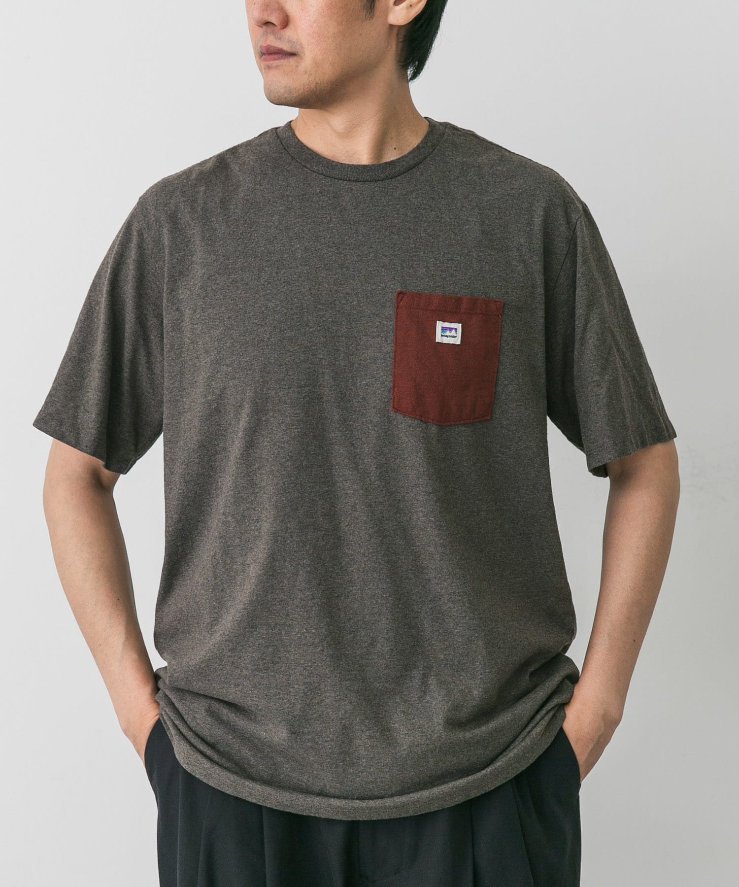 patagonia　Shop Sticker Pocket Re-T-shirts