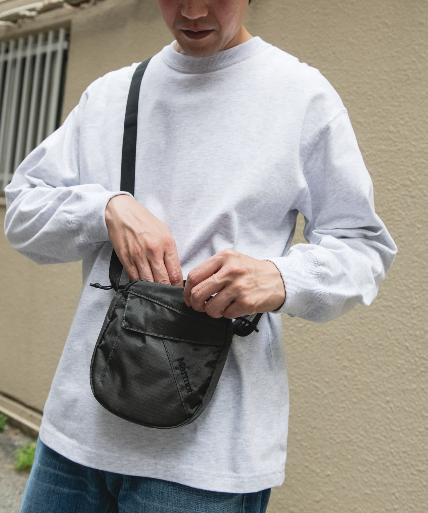 『別注』Marmot×DOORS　Ripstop Shoulder Bag CHARCOAL one